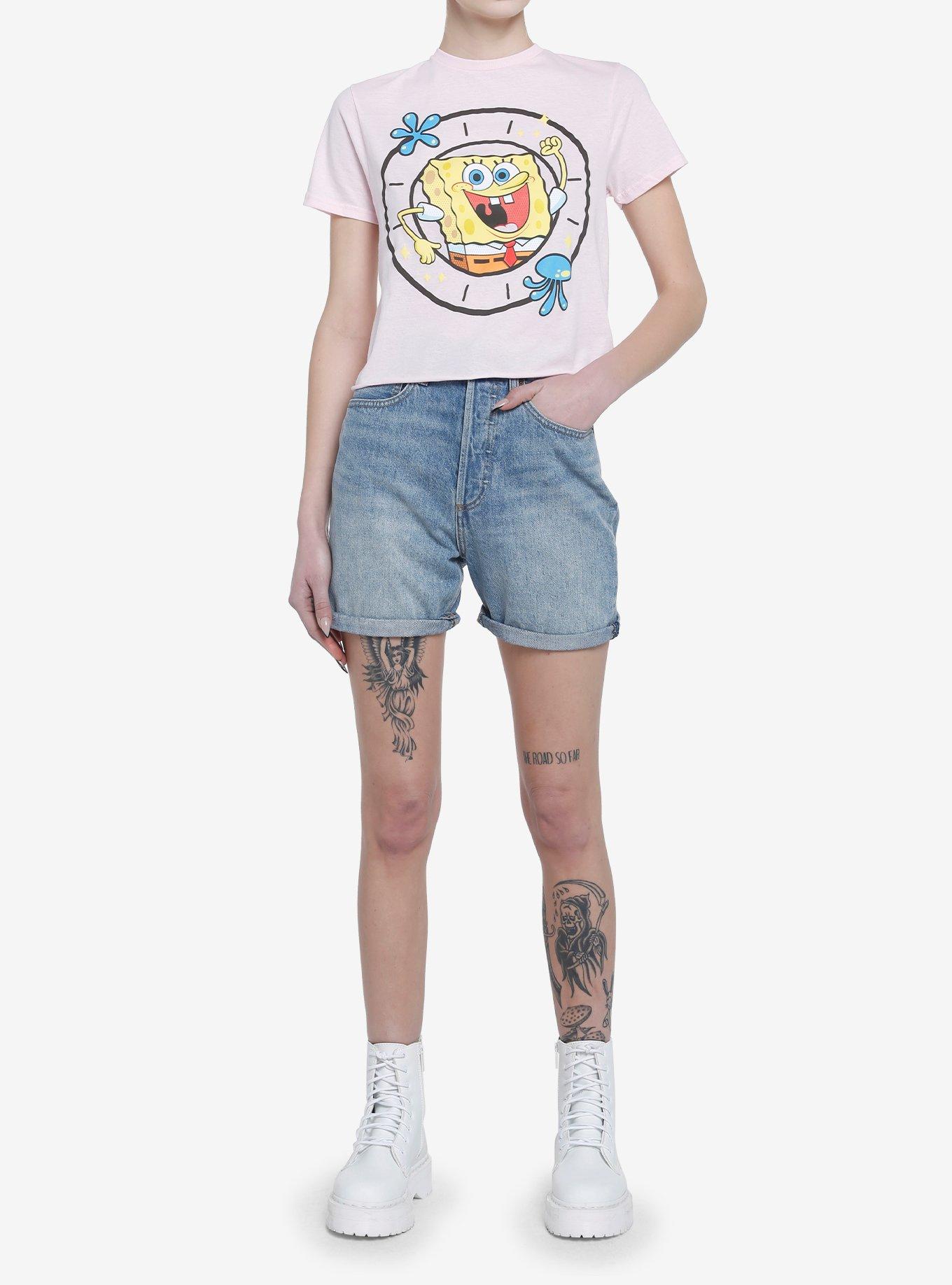 SpongeBob SquarePants Jellyfish Girls Crop T-Shirt, , hi-res
