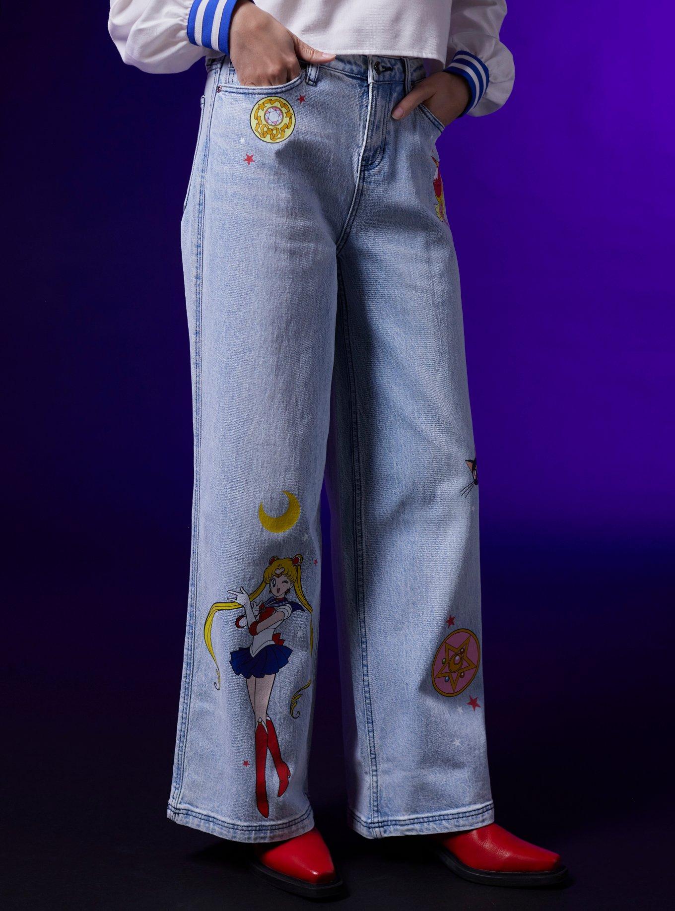 Pretty Guardian Sailor Moon Wide Leg Jeans, MULTI, alternate