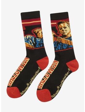 Halloween Michael Myers Crew Socks, , hi-res