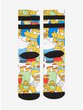 The Simpsons Characters Collage Crew Socks, , alternate
