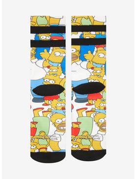 The Simpsons Characters Collage Crew Socks, , hi-res