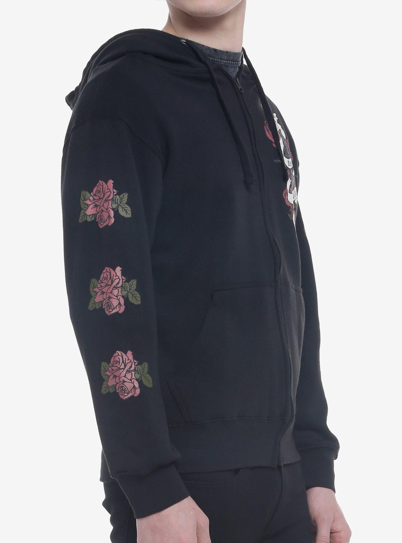Til Death Dagger Rose Hoodie, BLACK, alternate