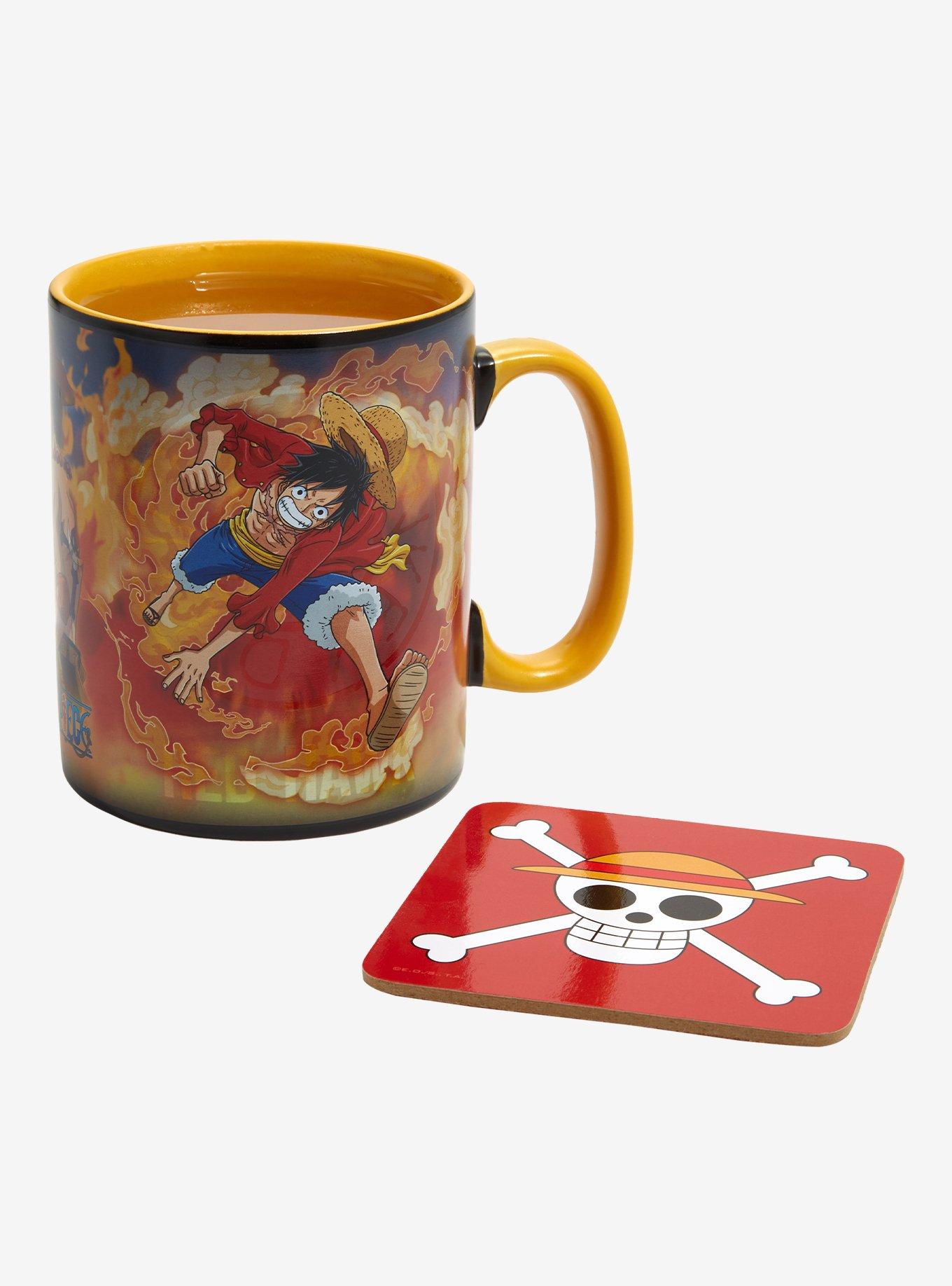 One Piece Monkey D. Luffy Red Hawk Heat Change Mug and Coaster Set, , alternate