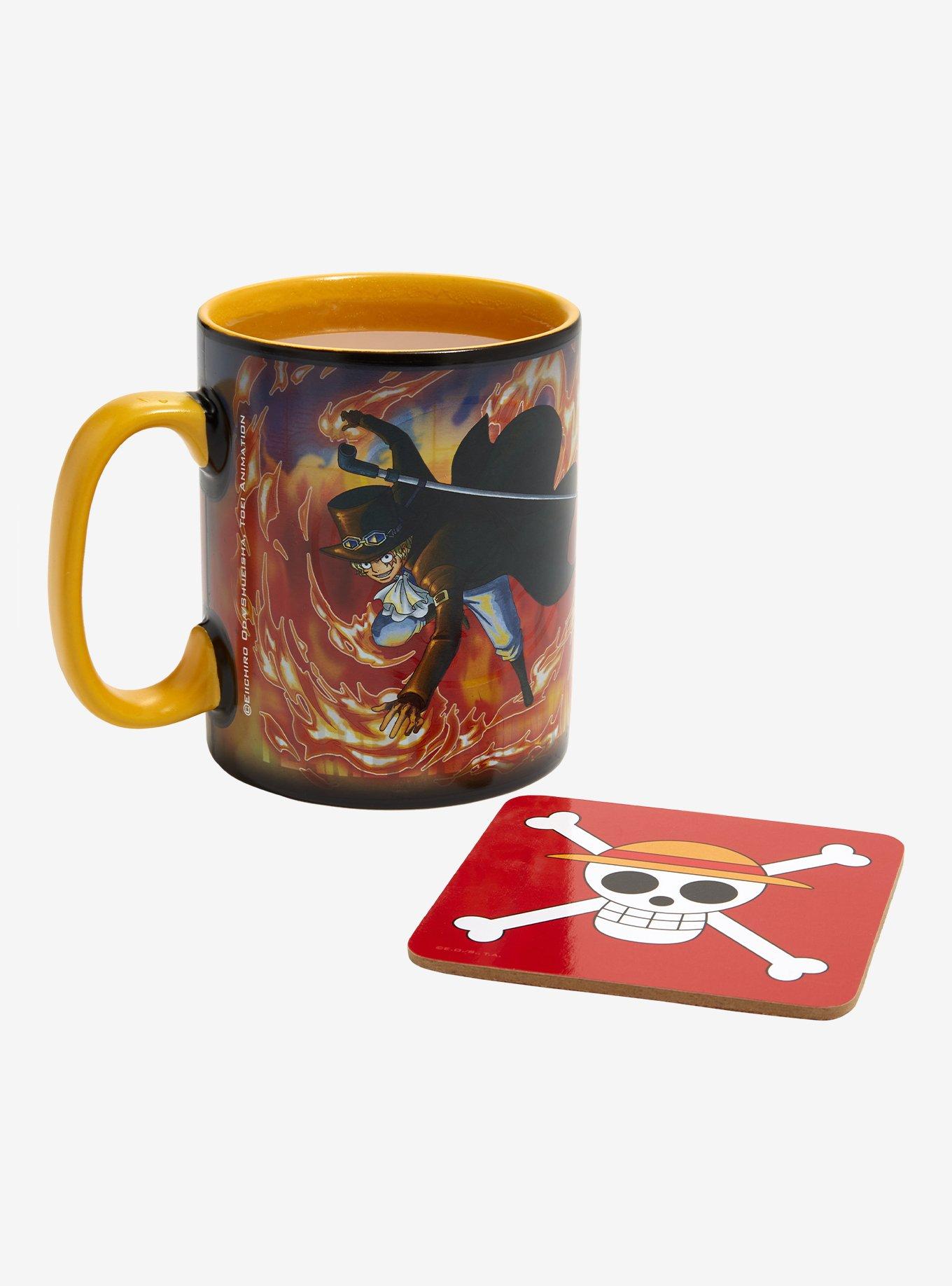 One Piece Monkey D. Luffy Red Hawk Heat Change Mug and Coaster Set, , alternate