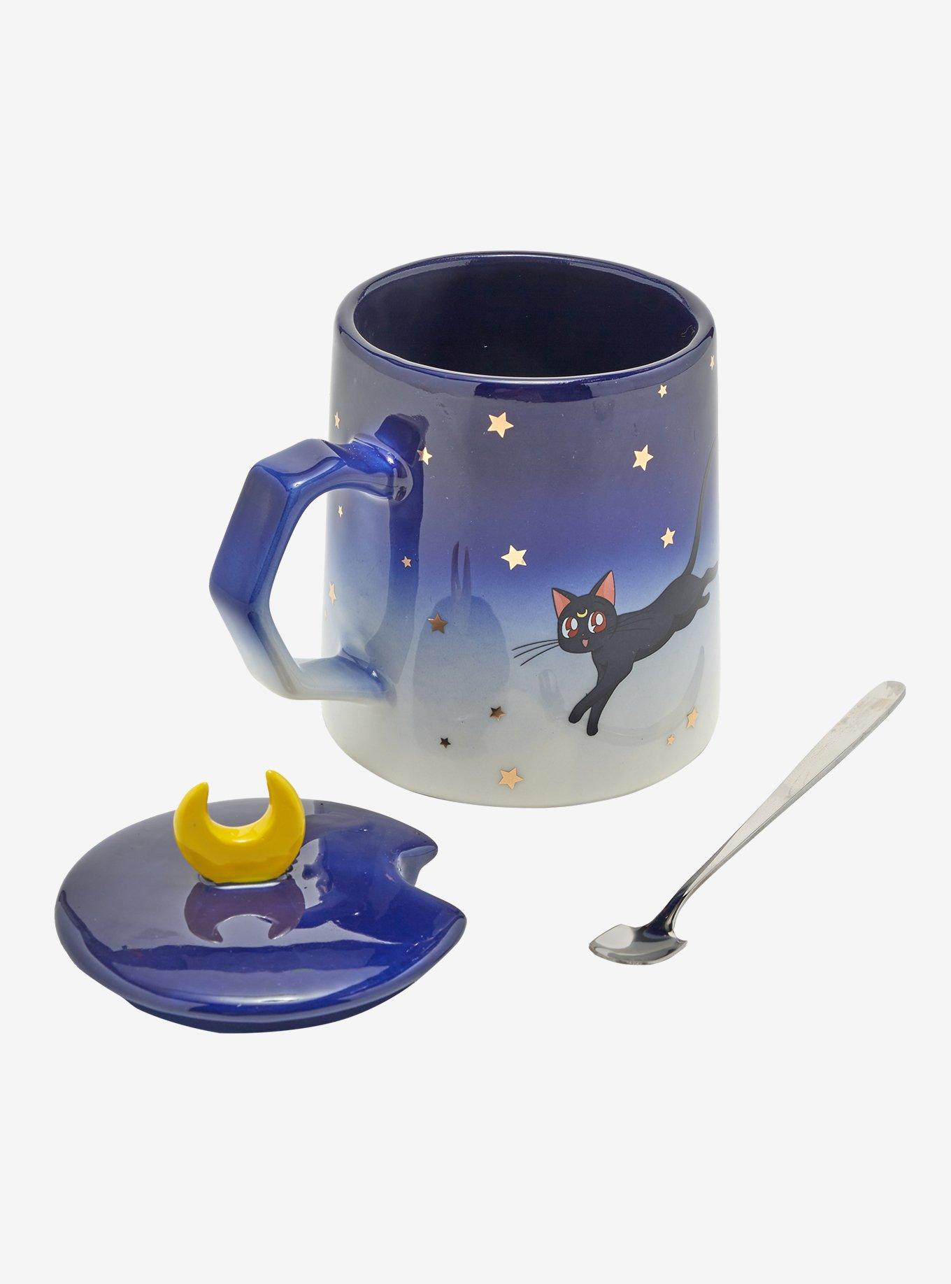 Sailor Moon Luna and Artemis Mug with Lid and Spoon, , alternate