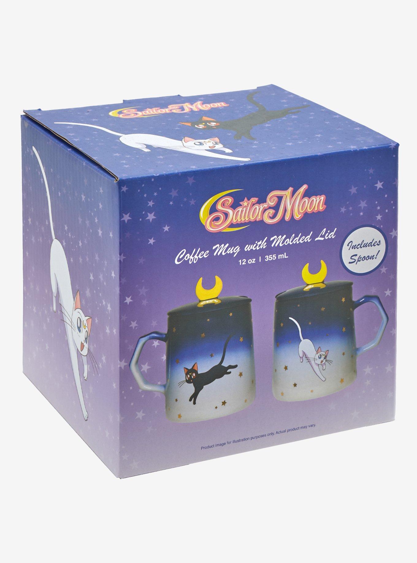 Sailor Moon Luna and Artemis Mug with Lid and Spoon, , alternate