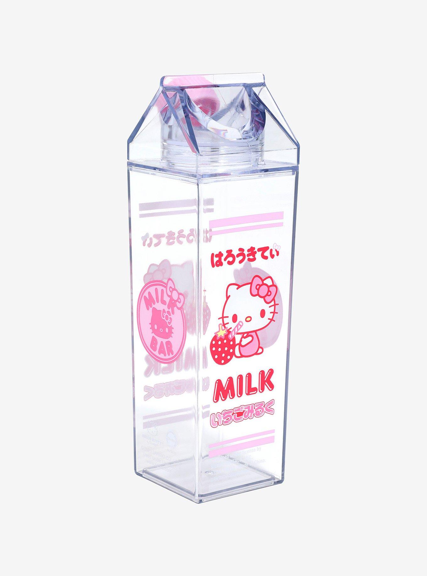 Sanrio Hello Kitty Strawberry Milk Carton Water Bottle, , hi-res