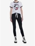 Disney Mickey Mouse Tie-Front Ringer T-Shirt, BRIGHT WHITE, alternate