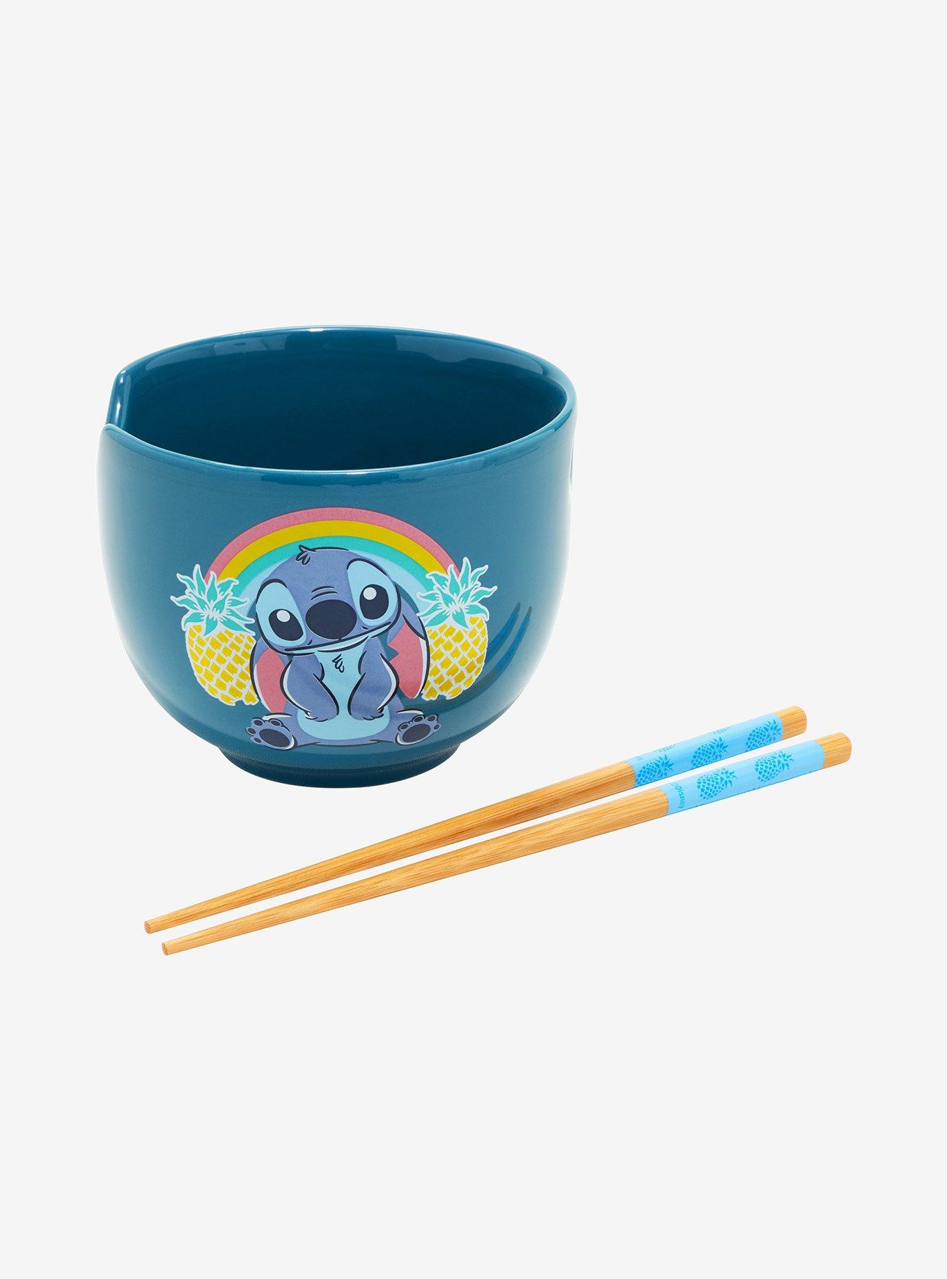 Disney Lilo & Stitch Rainbow Ramen Bowl with Chopsticks, , alternate