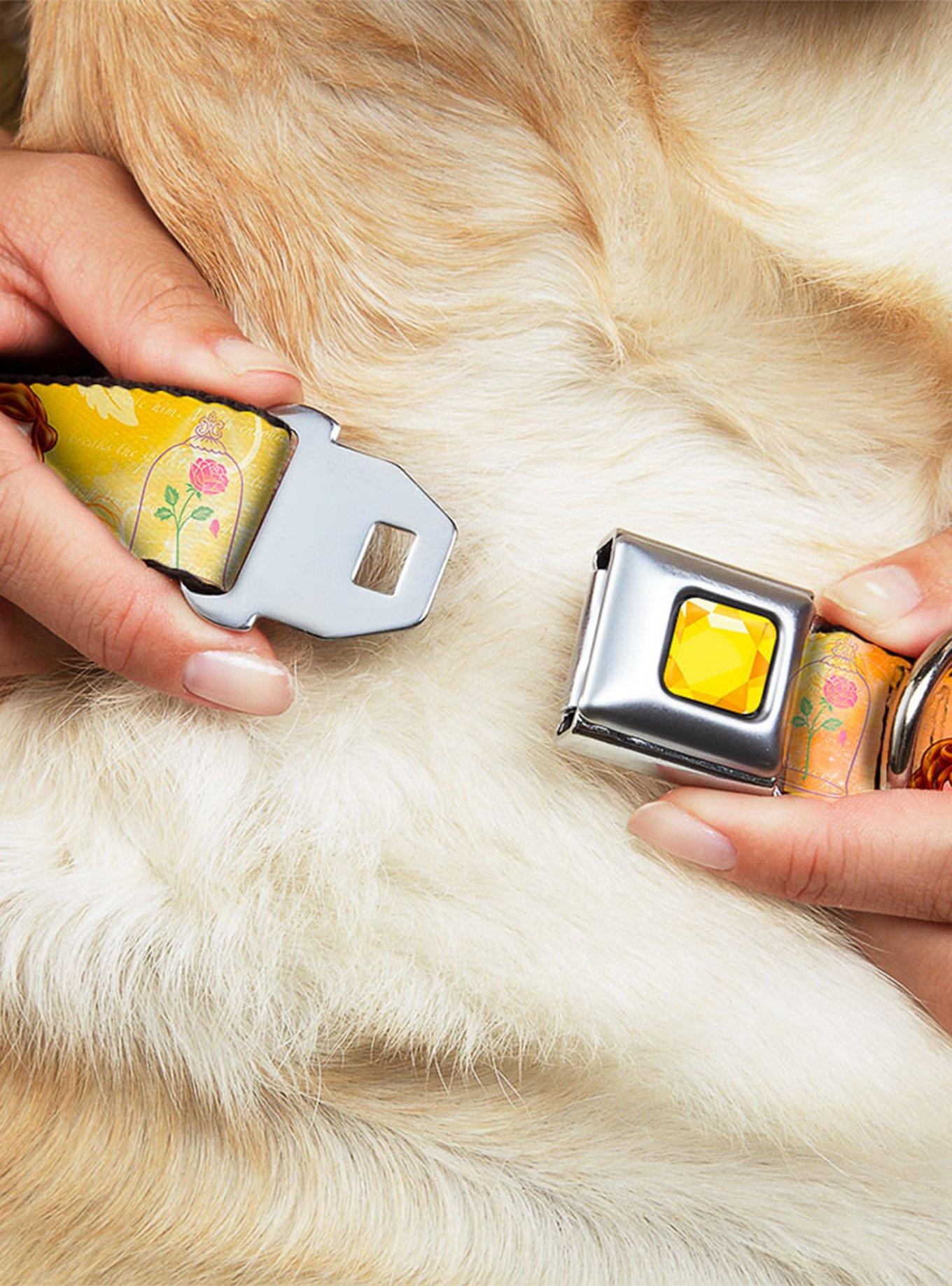 Disney Beauty And The Beast Enchanted Rose Story Script Seatbelt Buckle Pet Collar, , hi-res