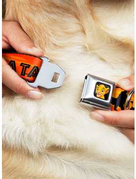 Disney The Lion King Hakuna Matata Sunset Seatbelt Buckle Dog Collar, , hi-res