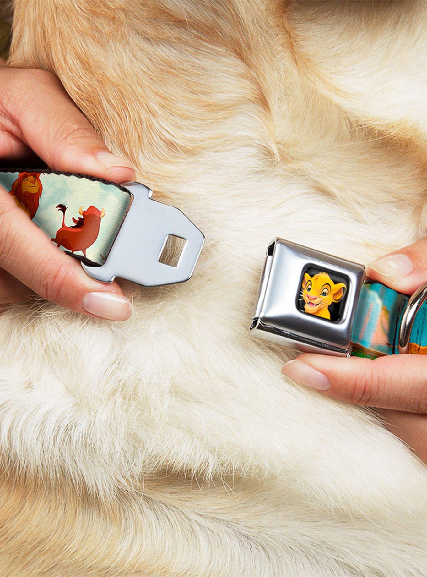 Disney The Lion King Simba Pumba Timon Growing Up Seatbelt Buckle Pet Collar, , hi-res