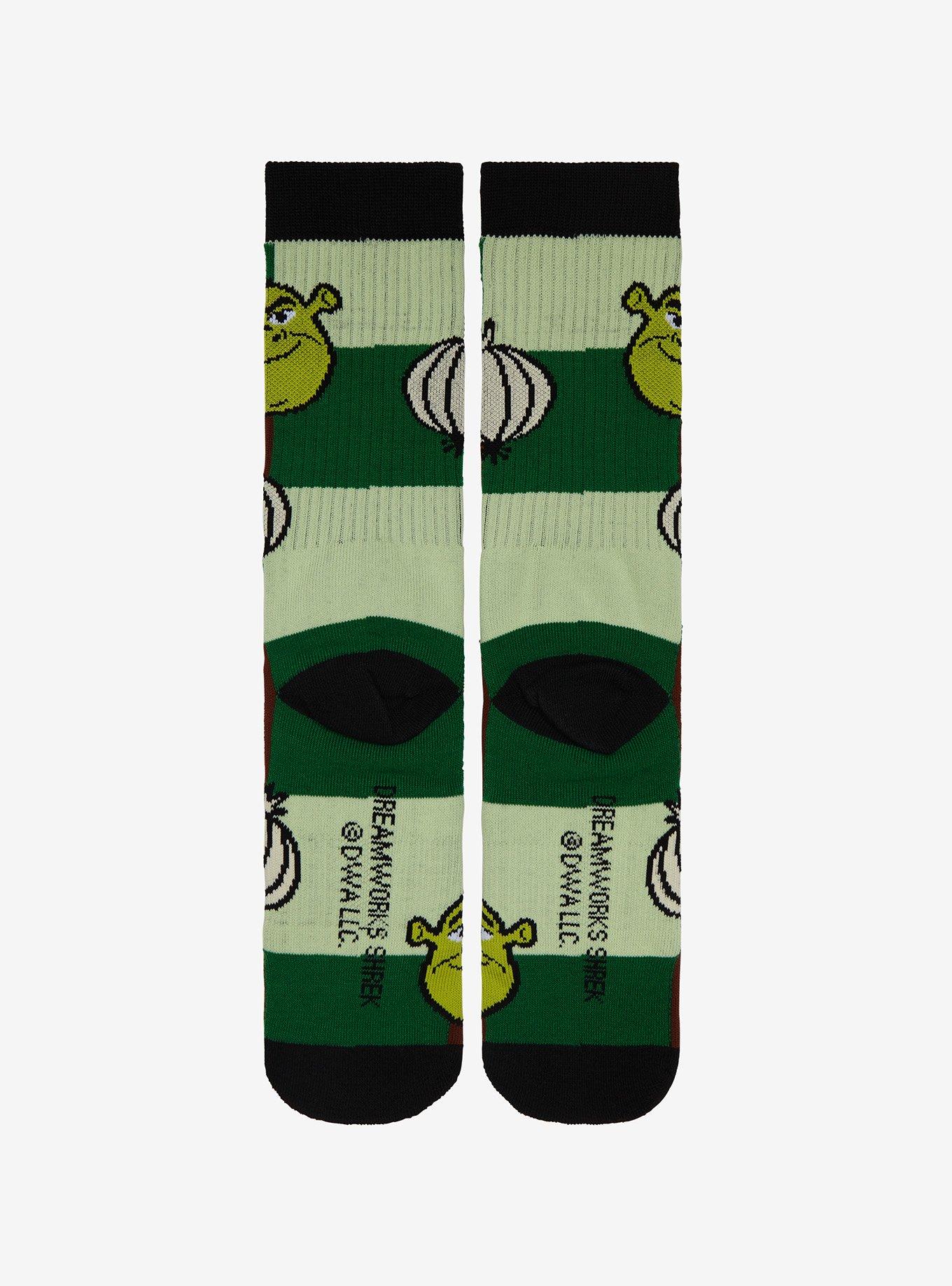 Shrek Patchwork Icons Crew Socks, , alternate