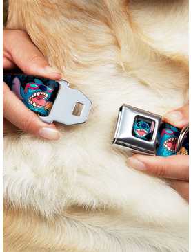 Disney Lilo & Stitch Snacking Poses Seatbelt Buckle Dog Collar, , hi-res