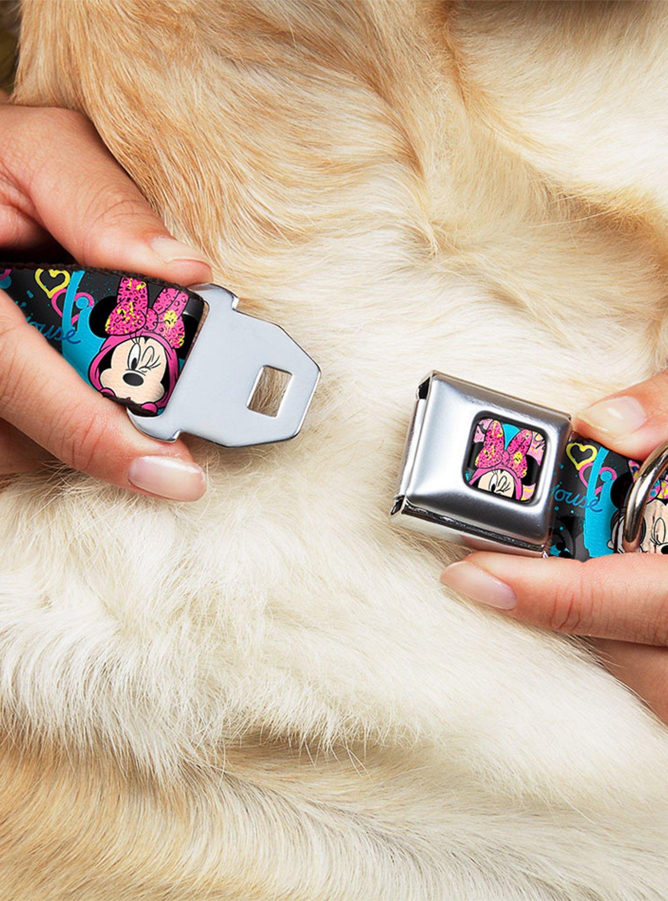 Disney Minnie Mouse Hoody Headphone Poses Seatbelt Buckle Dog Collar, GREY, alternate
