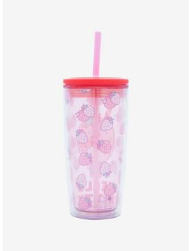 Plus Size Hello Kitty Strawberries Acrylic Travel Cup, , hi-res
