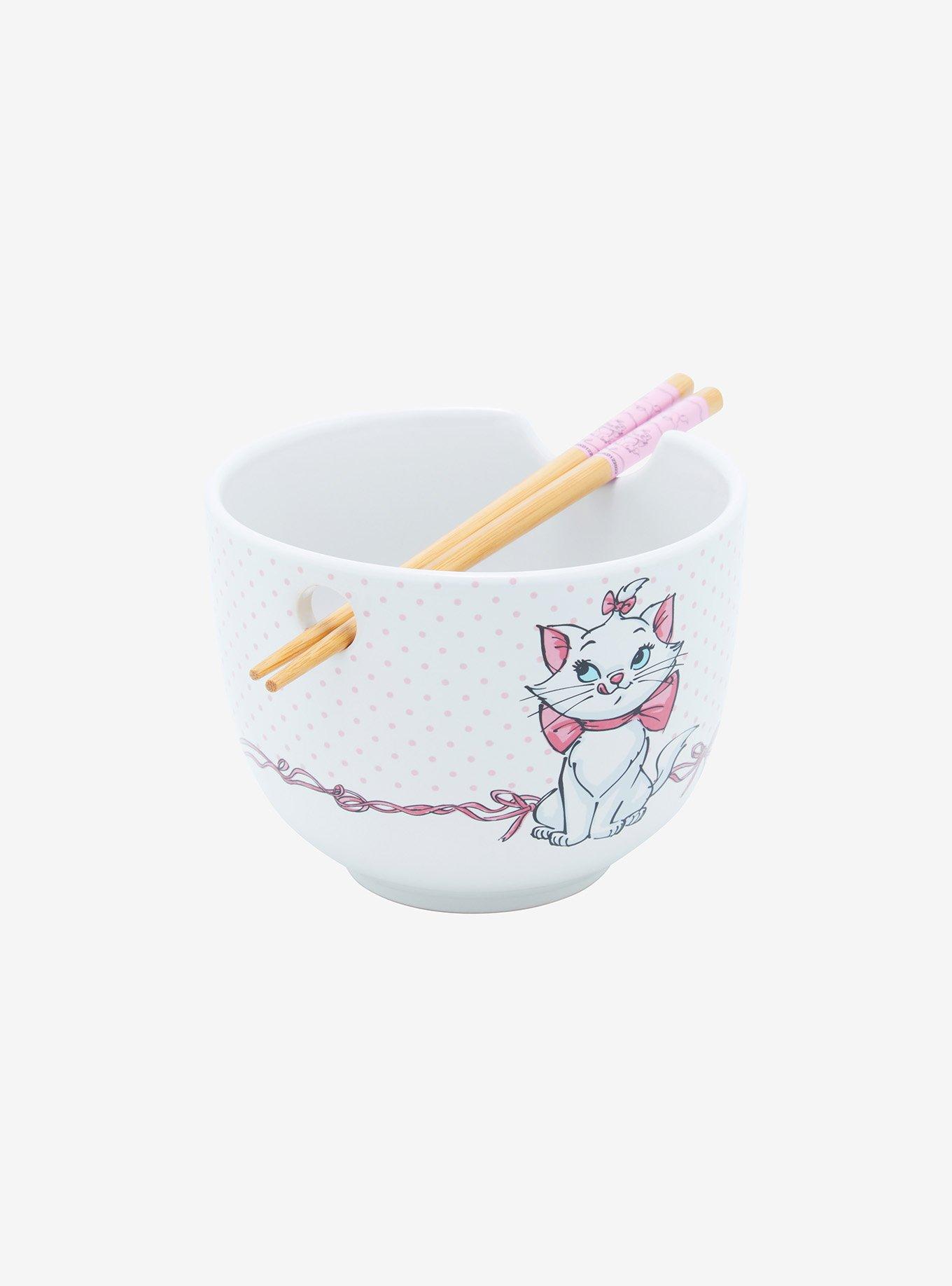 Disney The Aristocats Marie Ribbon Ramen Bowl With Chopsticks, , alternate