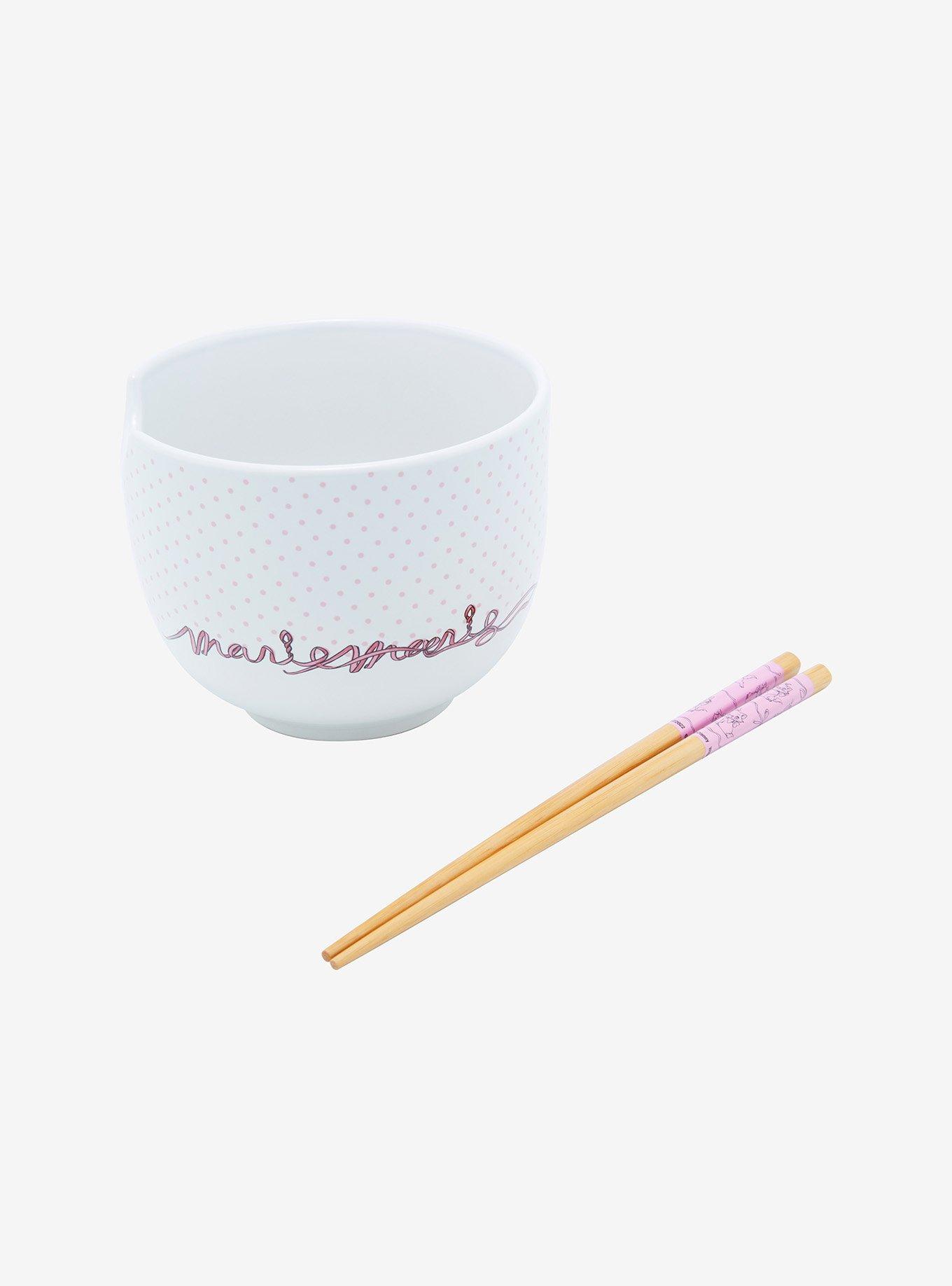 Disney The Aristocats Marie Ribbon Ramen Bowl With Chopsticks, , alternate