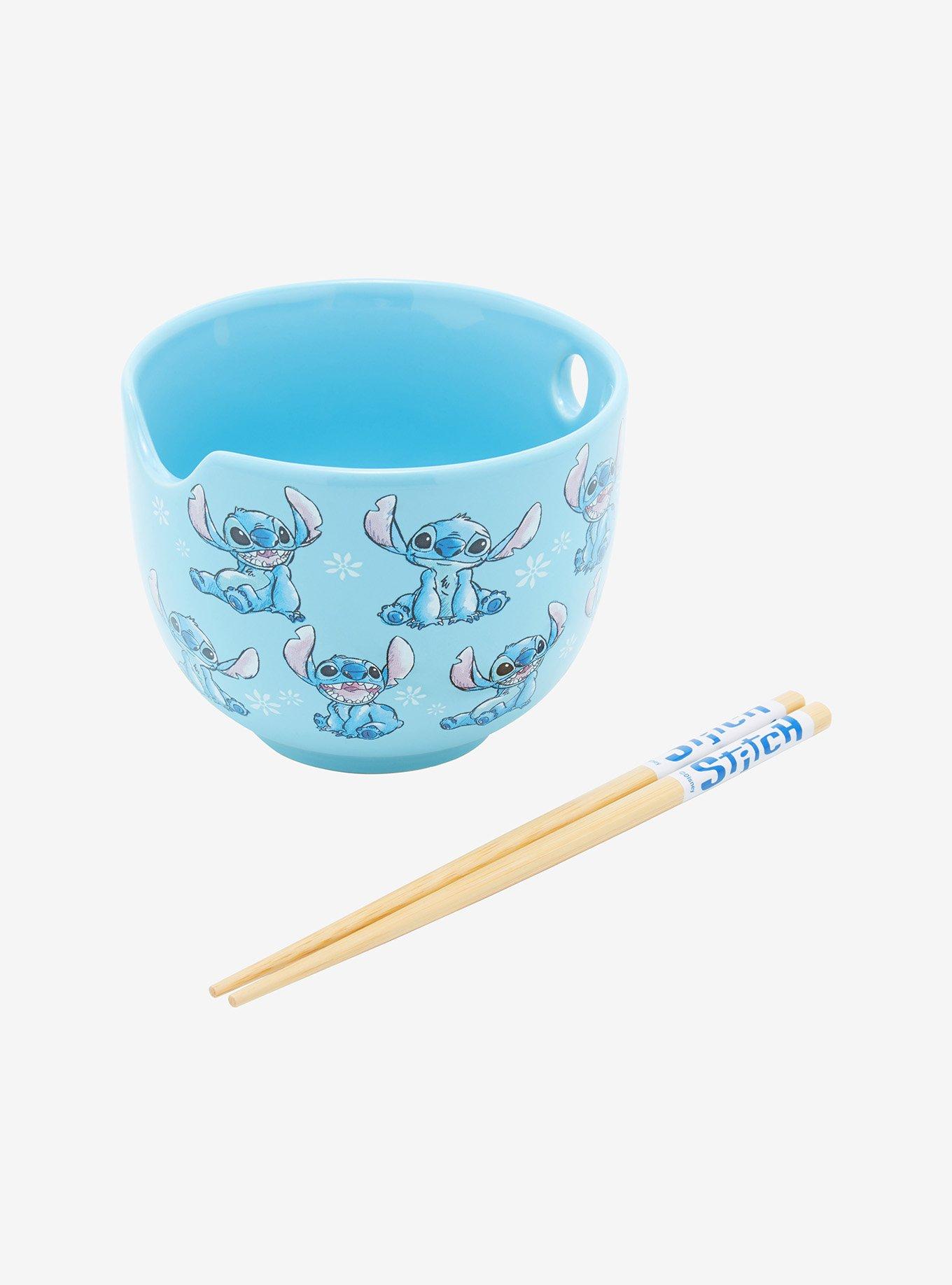 Disney Lilo & Stitch Poses Ramen Bowl With Chopsticks, , alternate