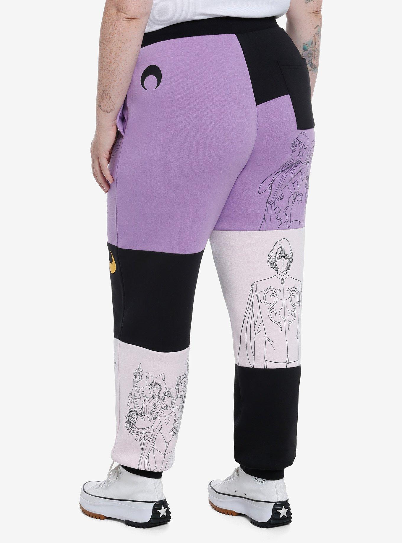 Pretty Guardian Sailor Moon Color-Block Girls Jogger Sweatpants Plus Size, MULTI, alternate