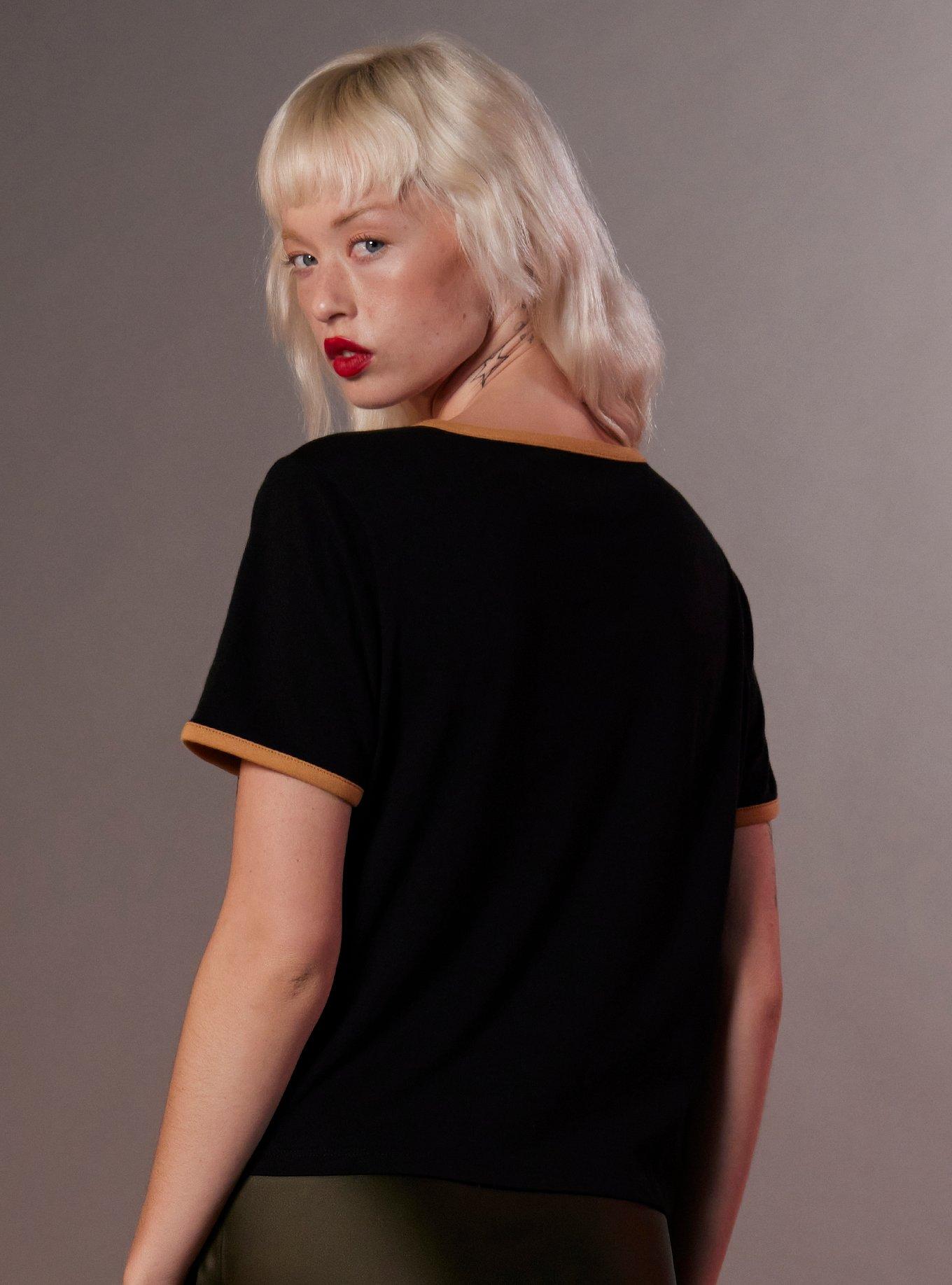 Her Universe Indiana Jones Cave Scene Girls Tie-Front T-Shirt, MULTI, alternate