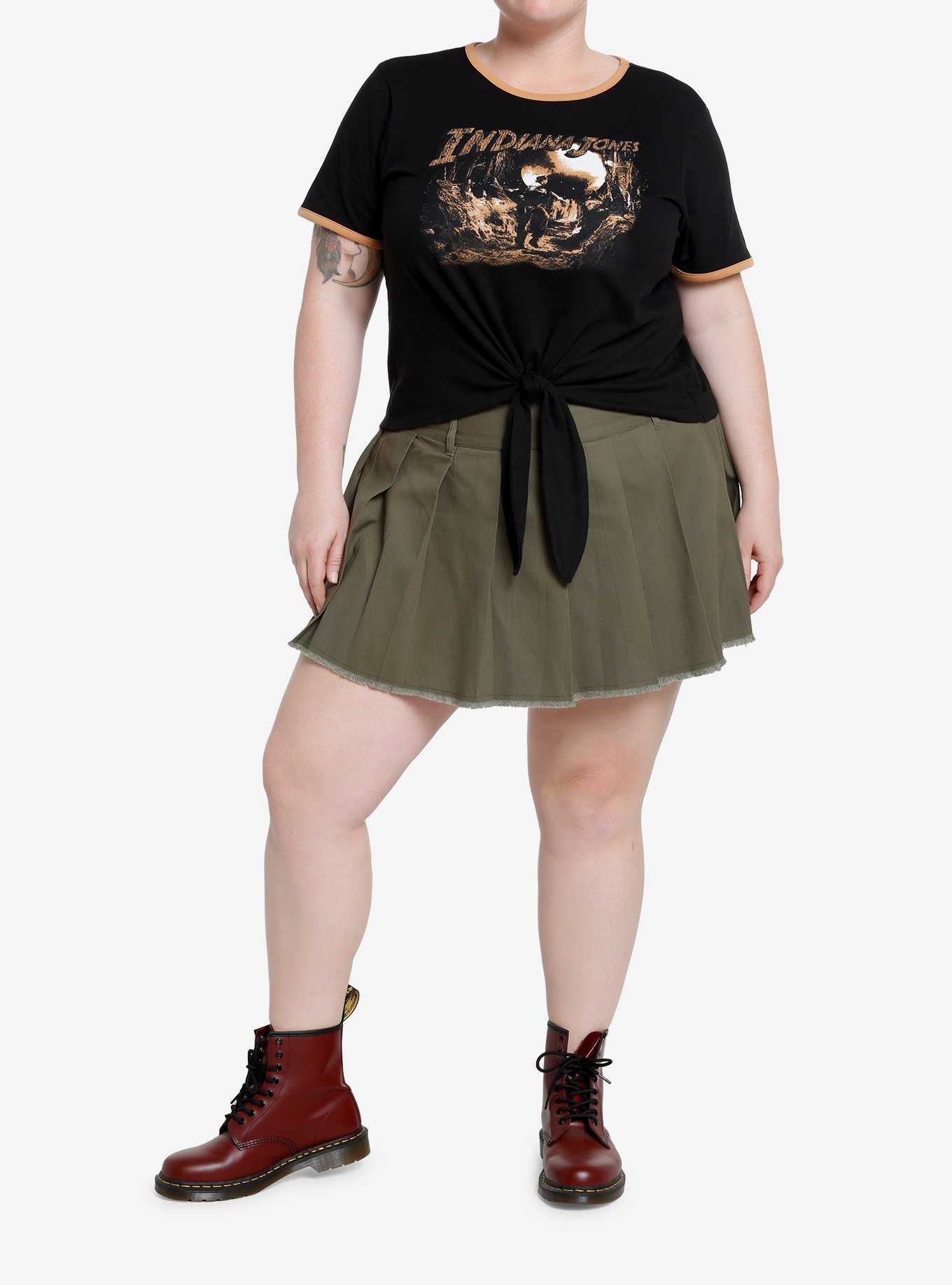 Her Universe Indiana Jones Cave Scene Girls Tie-Front T-Shirt Plus Size, , hi-res