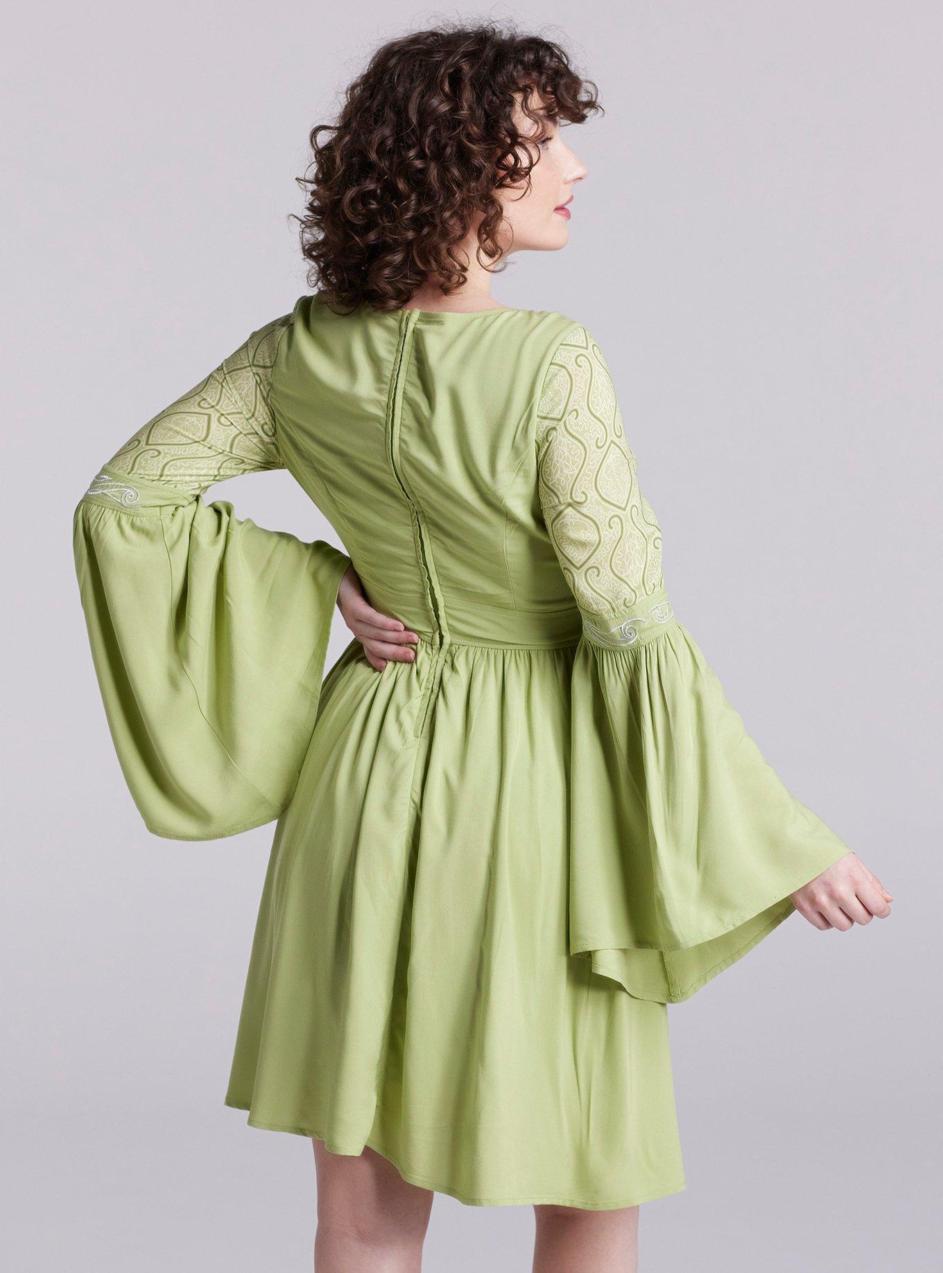 Her Universe The Lord Of The Rings Arwen Bell Sleeve Dress Her Universe Exclusive, GREEN, alternate