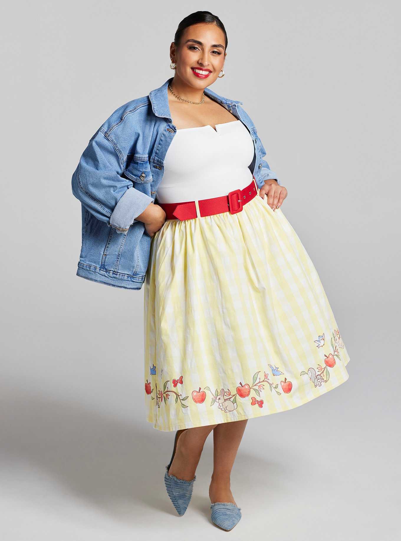 Her Universe Disney Snow White And The Seven Dwarfs Retro Belt Skirt Plus Size, , hi-res