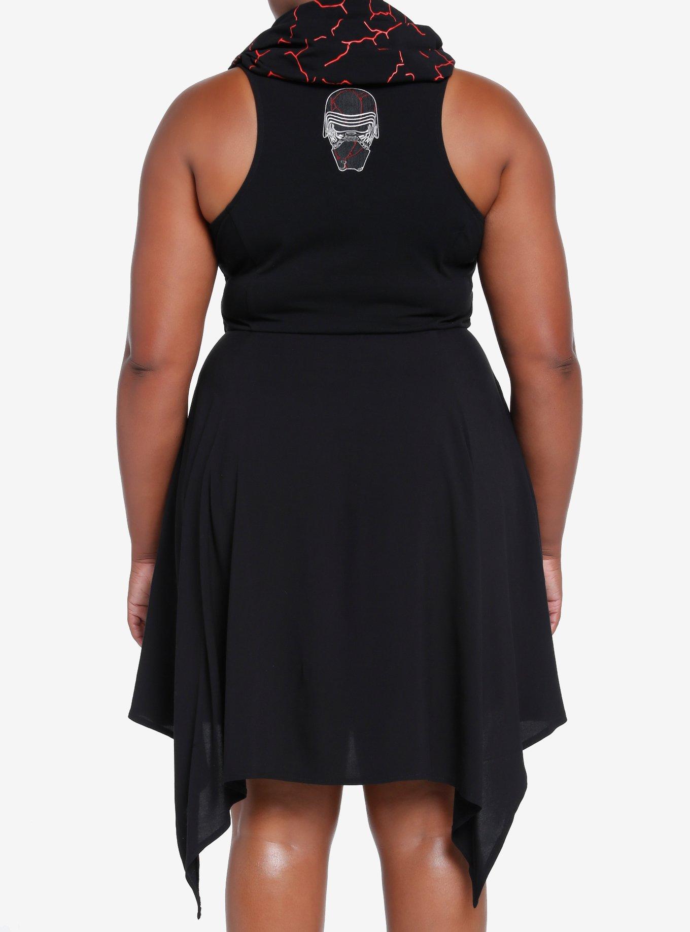 Her Universe Star Wars Kylo Ren Cowl Dress Plus Size Her Universe Exclusive, BLACK, alternate