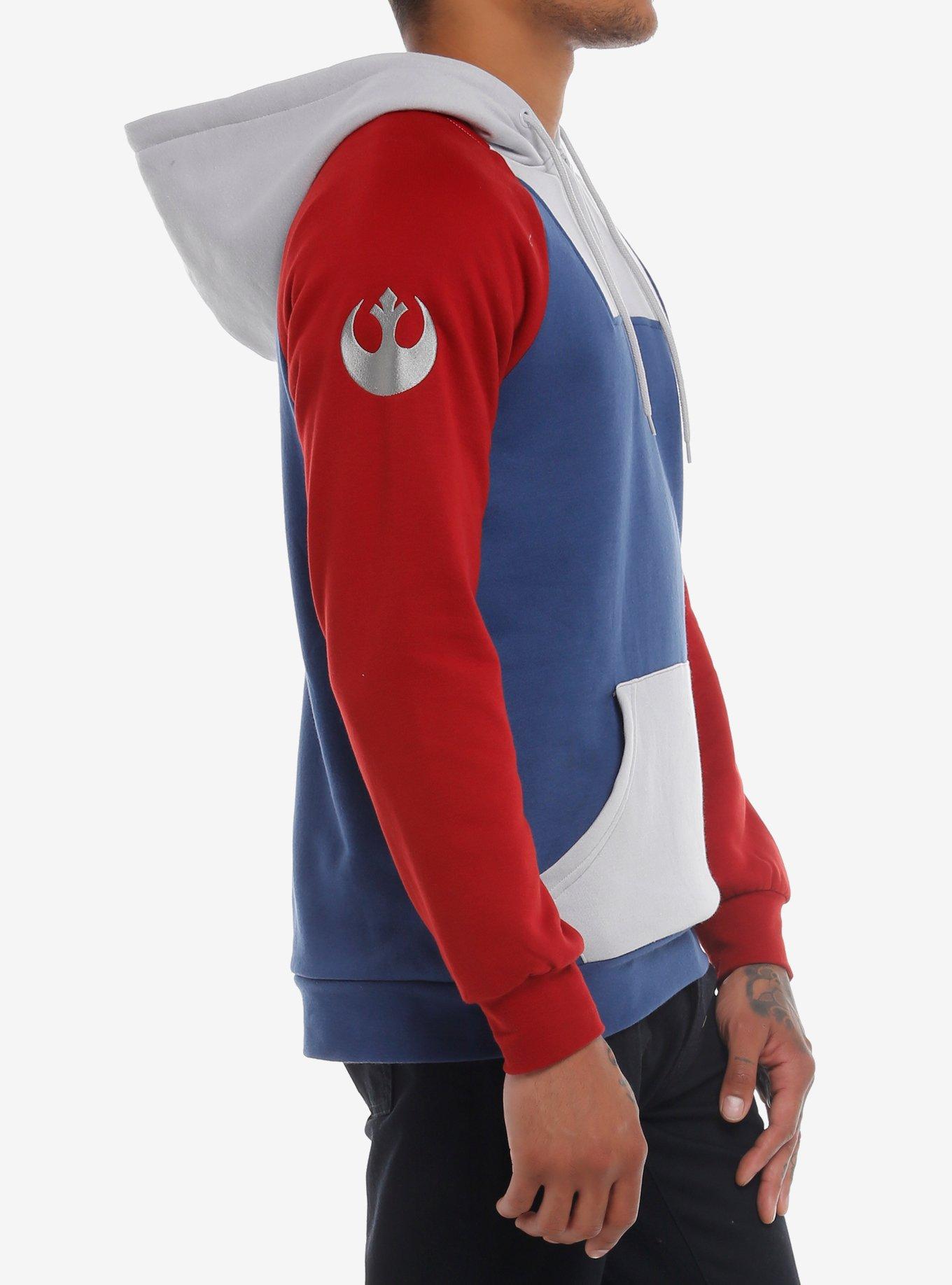 Our Universe Star Wars Rebel Color-Block Hoodie Our Universe Exclusive, MULTI, alternate