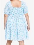 Disney Stitch Floral Smocked Dress Plus Size, BLUE, alternate
