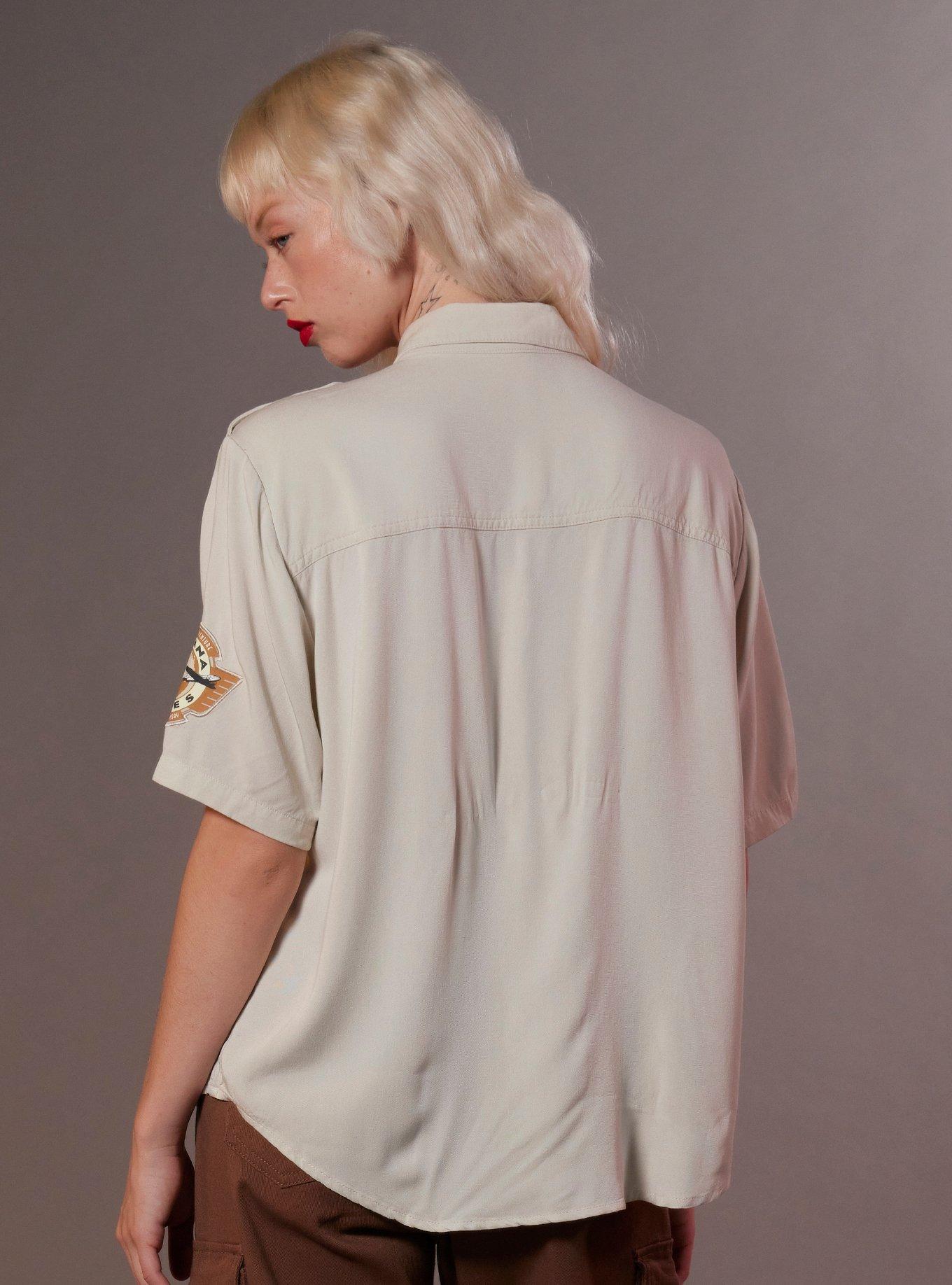 Her Universe Indiana Jones Expedition Woven Button-Up, OFF WHITE, alternate