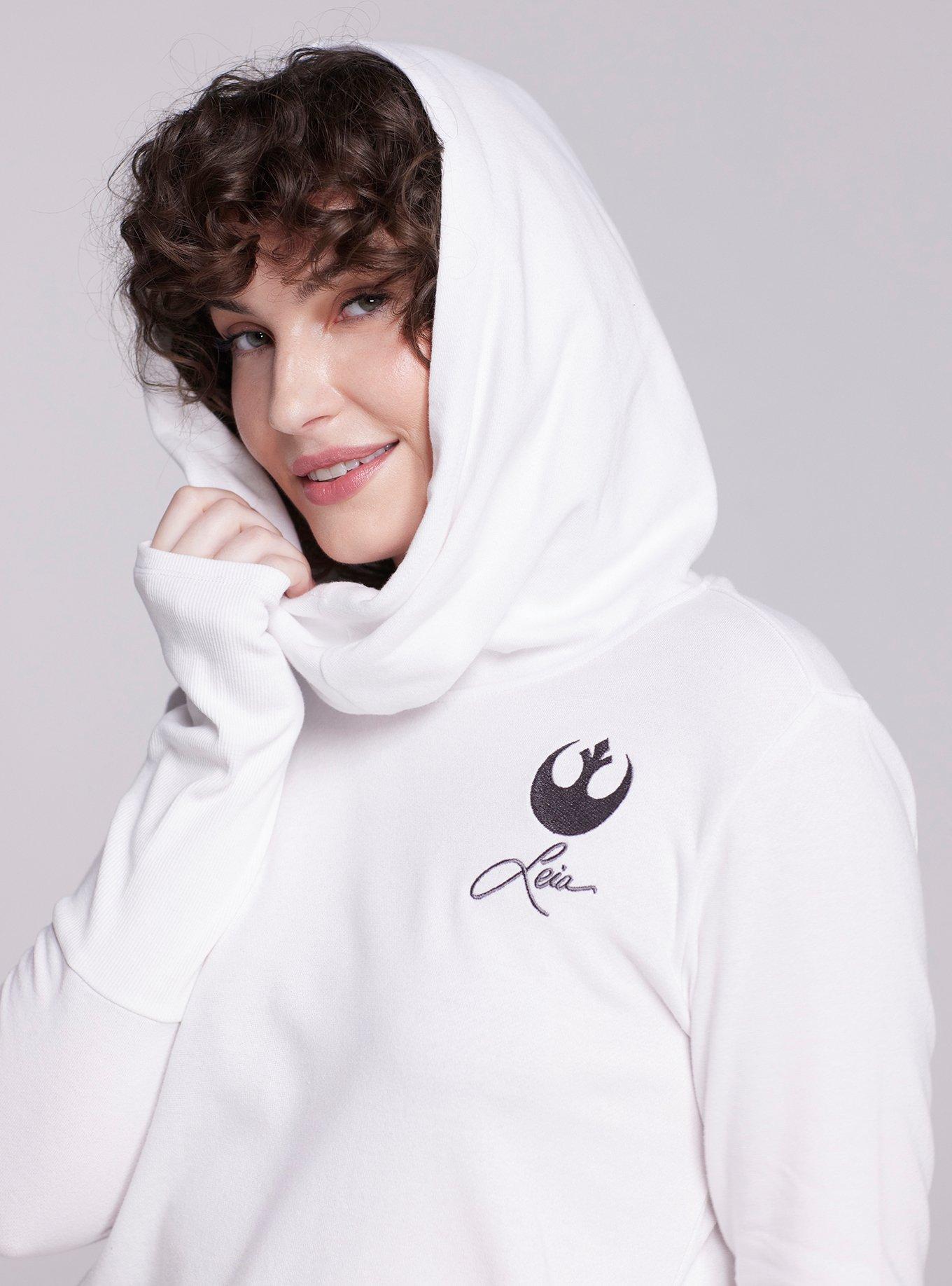 Her Universe Star Wars Princess Leia Cowl Long-Sleeve Top Her Universe Exclusive, OFF WHITE, alternate