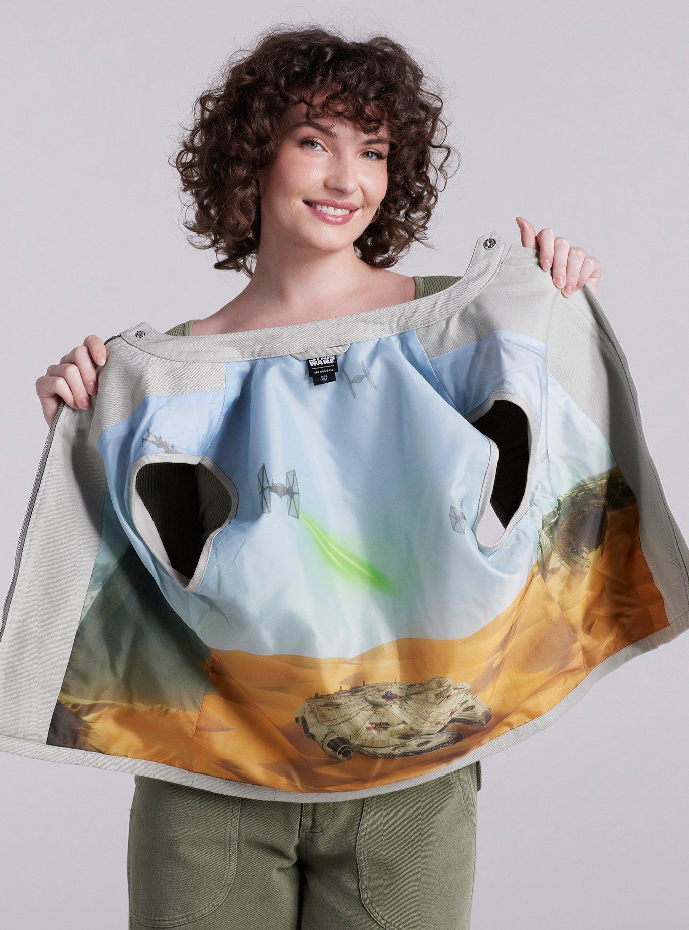 Her Universe Star Wars Rey Zip-Up Vest Her Universe Exclusive, OFF WHITE, alternate