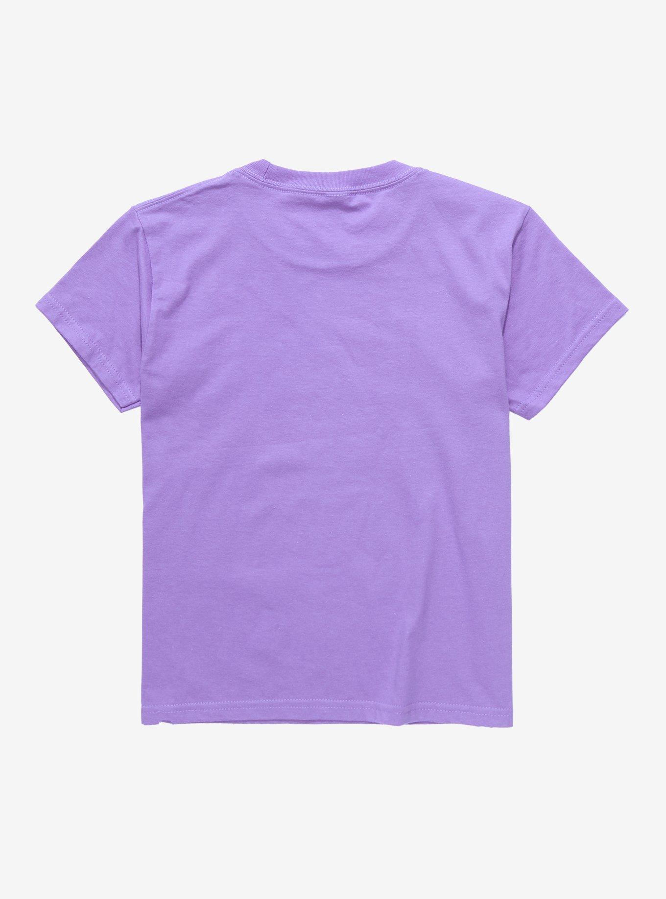 Wednesday We Prefer Spooky Youth T-Shirt - BoxLunch Exclusive, LAVENDER, alternate
