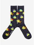 Teenage Mutant Ninja Turtles Heads Allover Print Crew Socks, , alternate