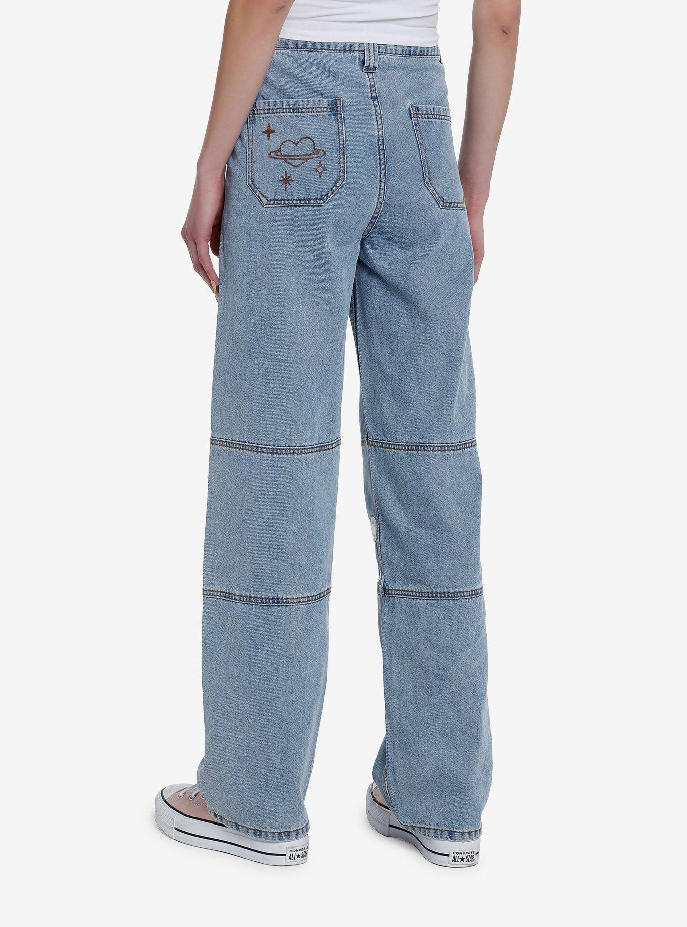 BT21 Characters Straight Leg Denim Pants, MULTI, alternate