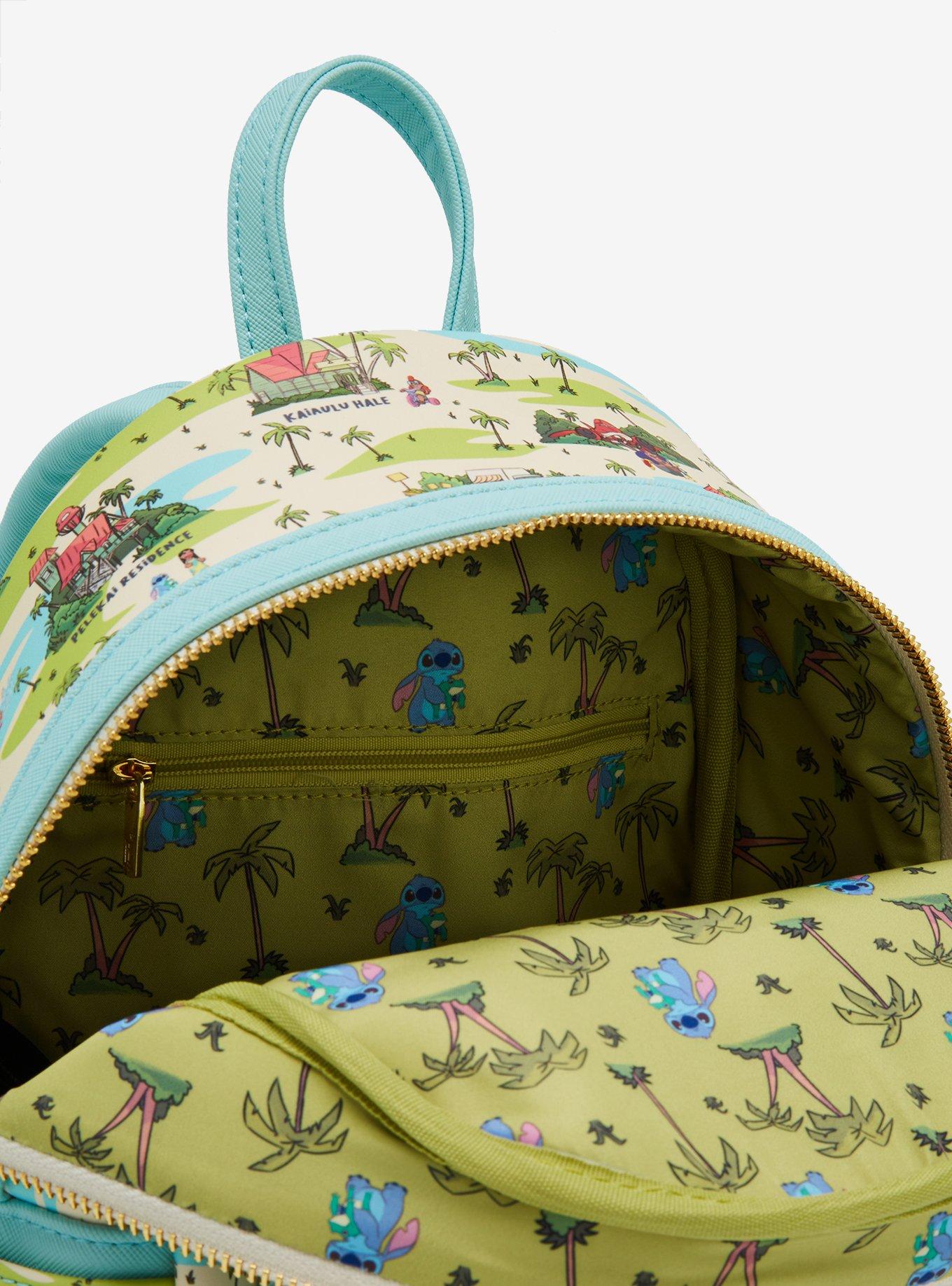 Loungefly Disney Lilo & Stitch Locations Allover Print Mini Backpack - BoxLunch Exclusive, , alternate