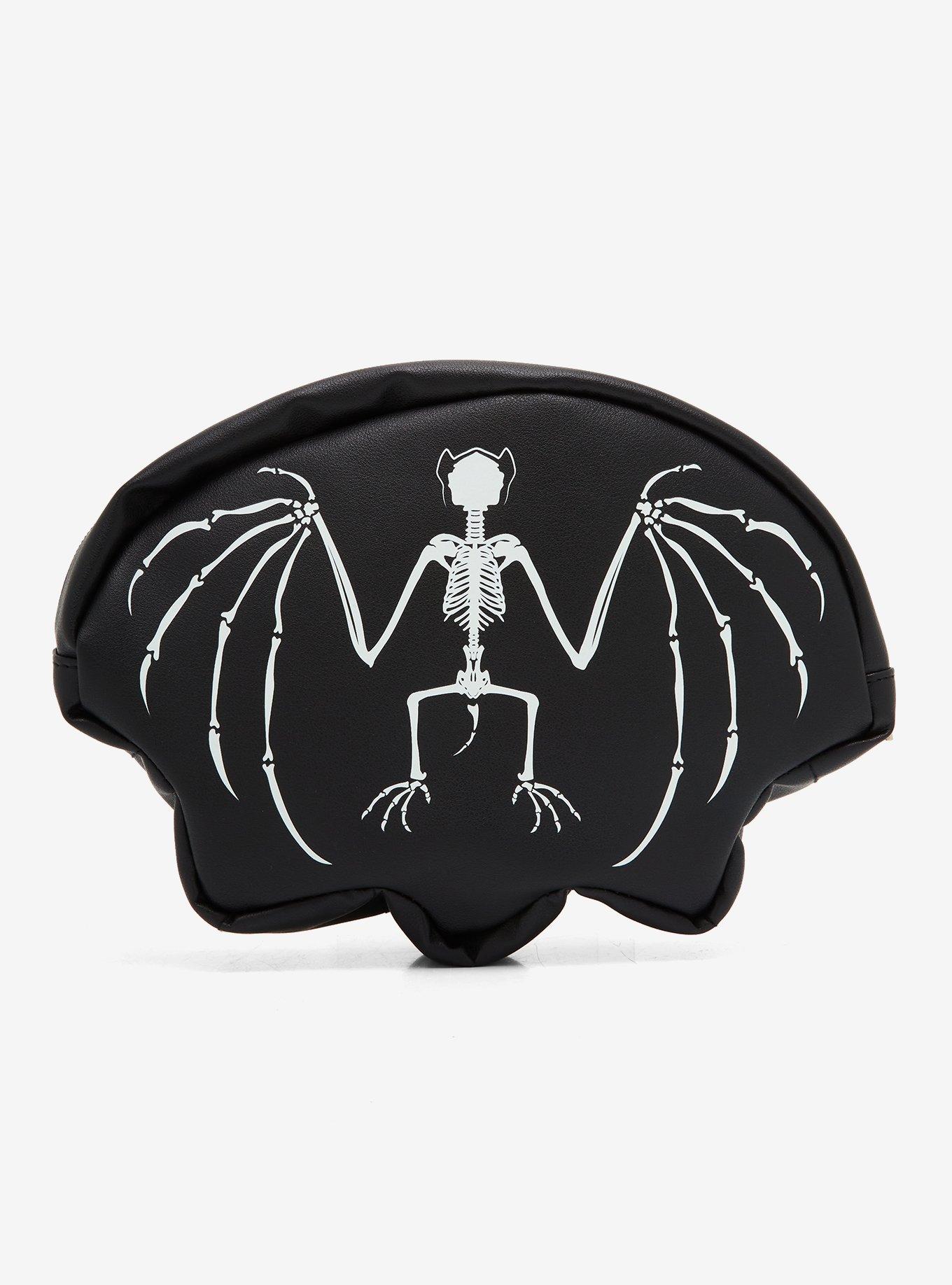 Bat Anatomy Glow-In-The-Dark Makeup Bag, , alternate