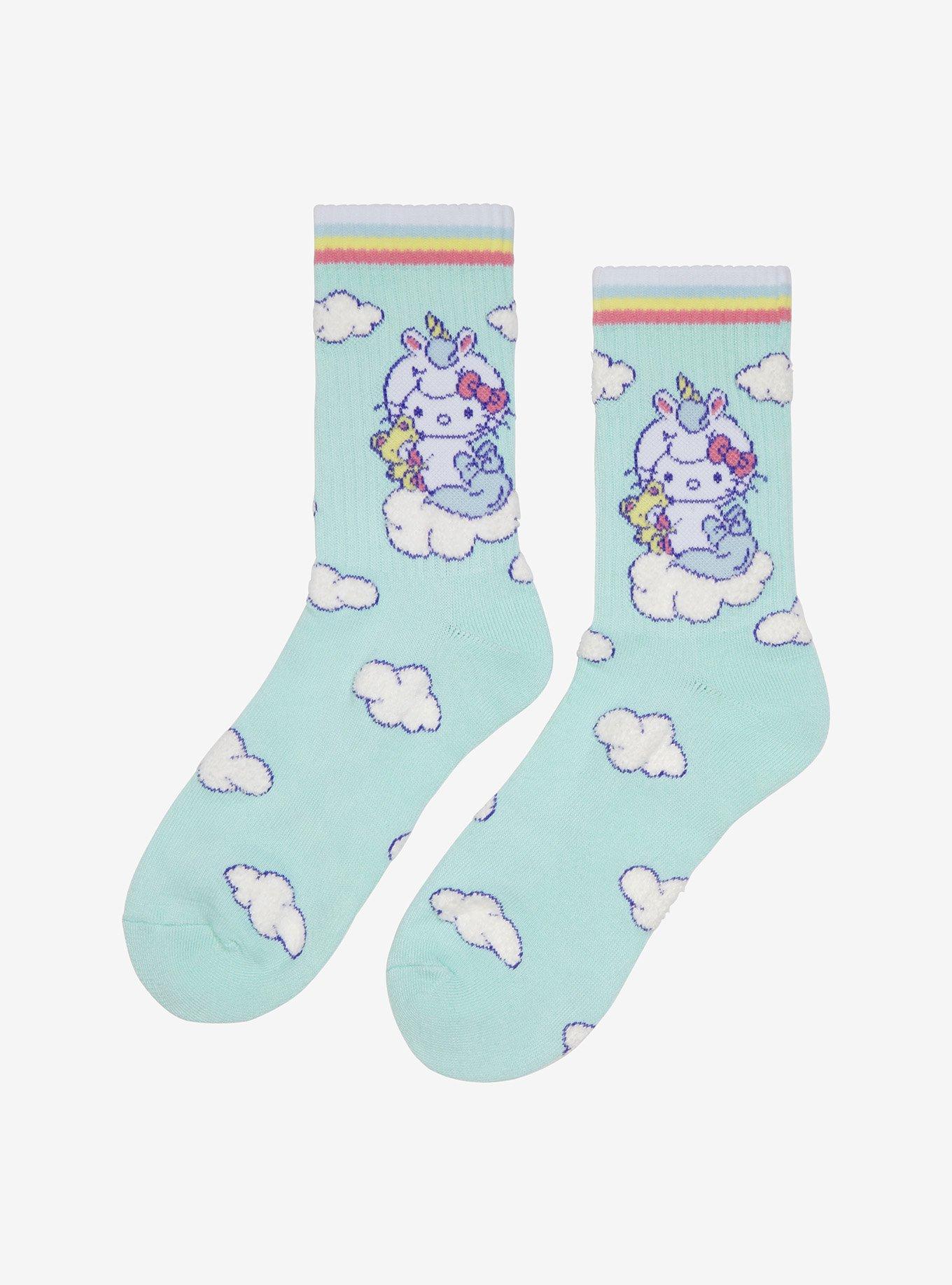 Hello Kitty Unicorn Cloud Crew Socks, , alternate