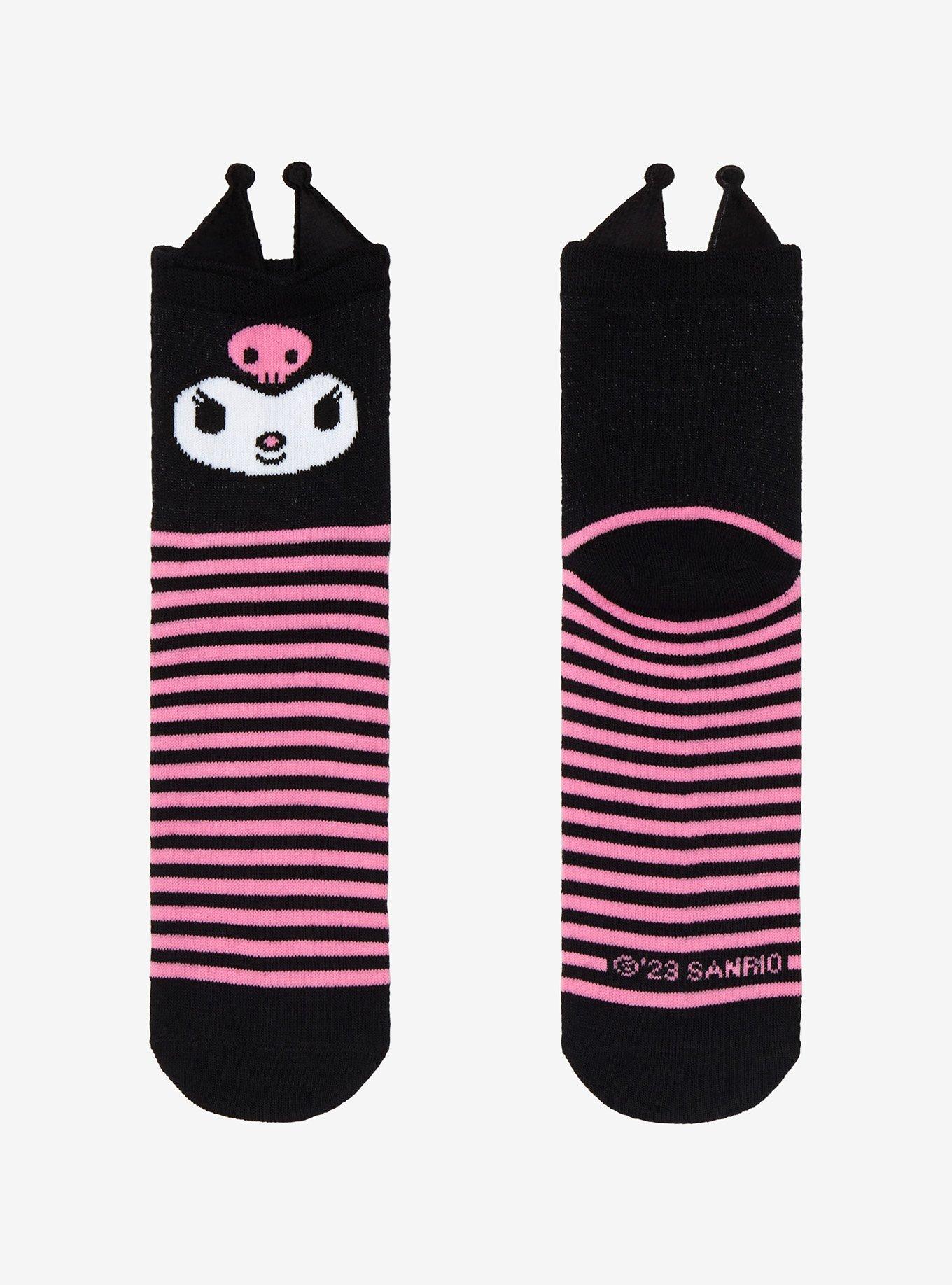 Kuromi Stripe Ankle Socks, , alternate