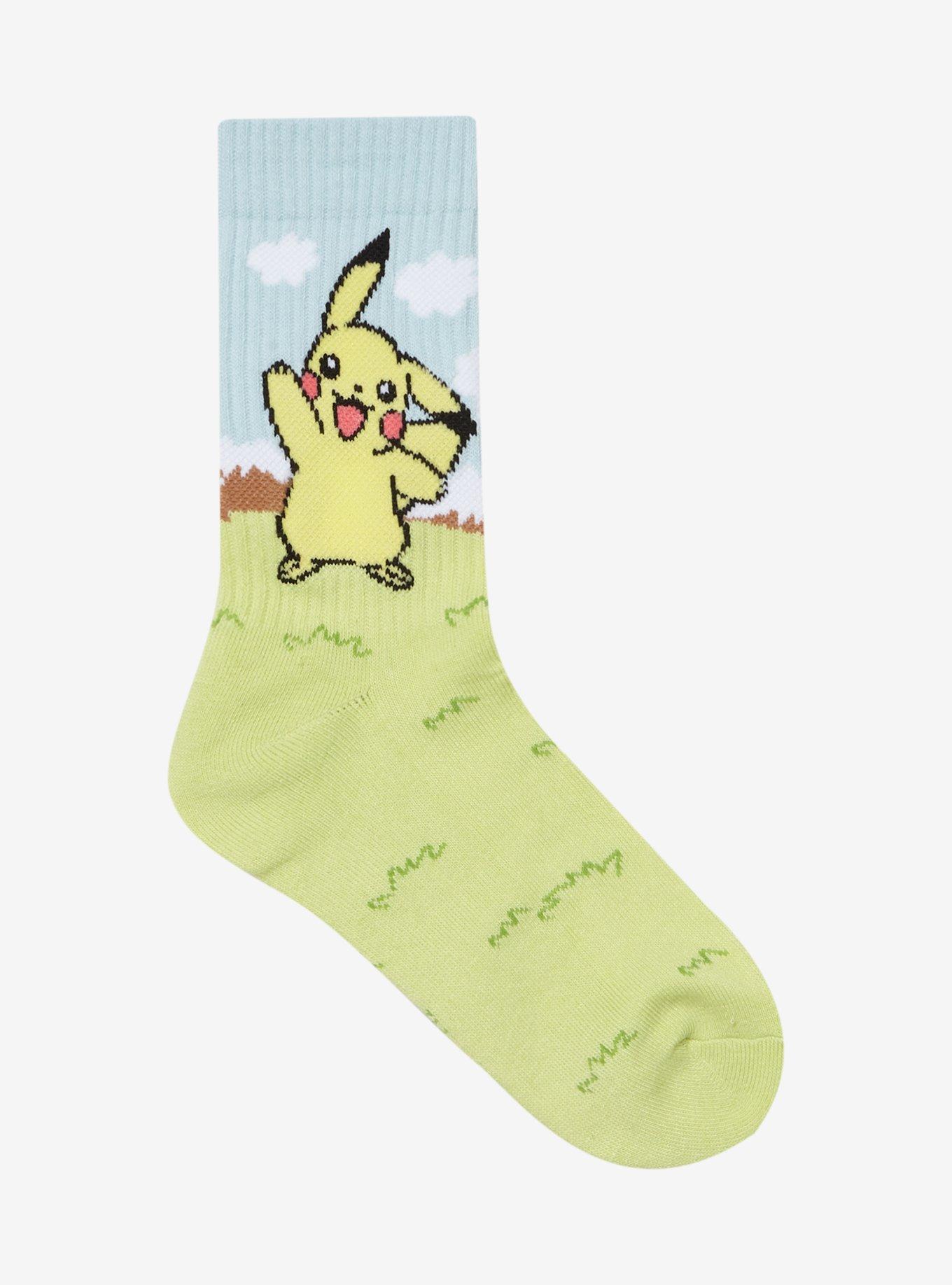Pokemon Pikachu Scenic Crew Socks, , alternate