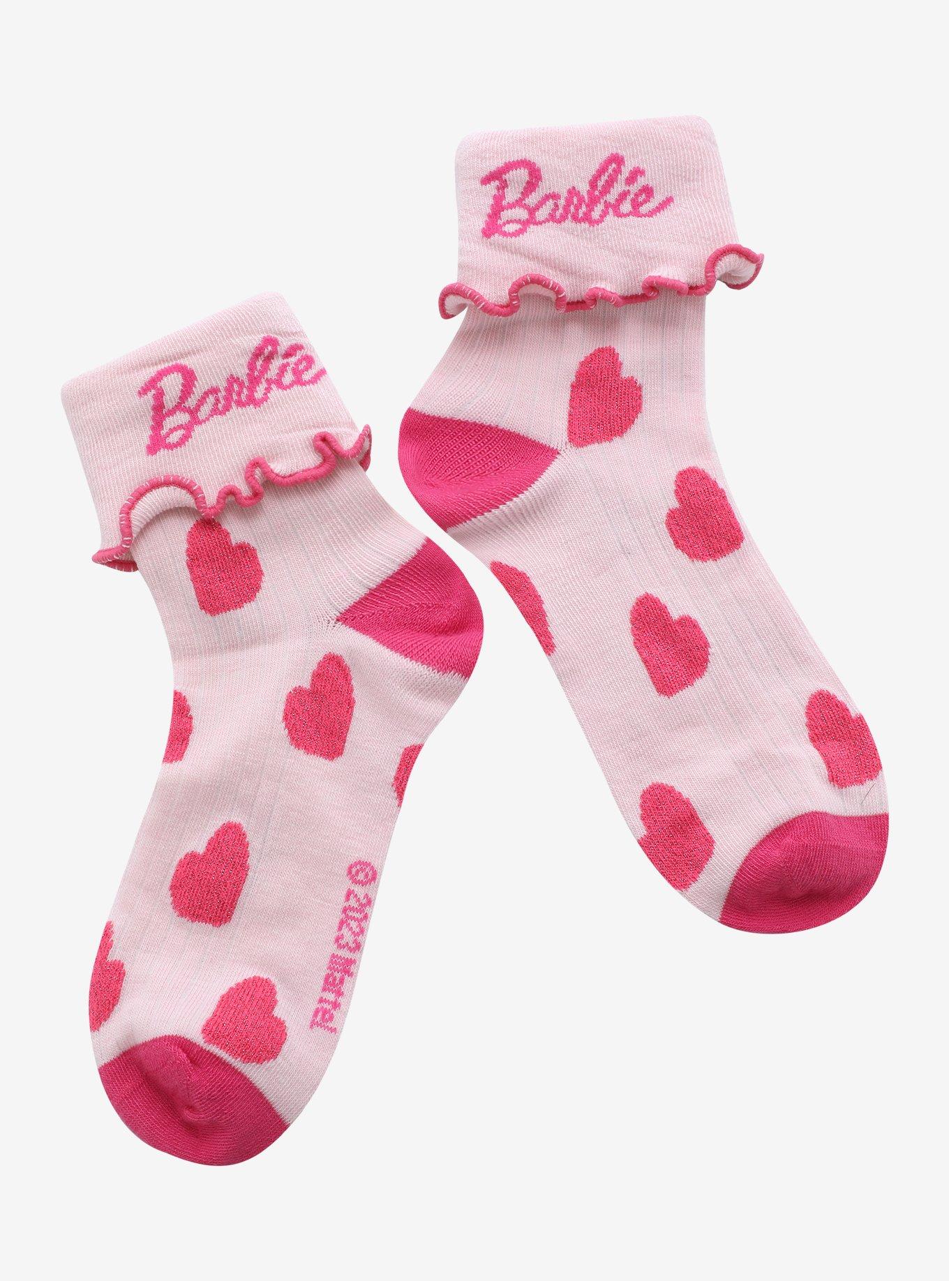 Barbie Logo Heart Ankle Socks, , alternate