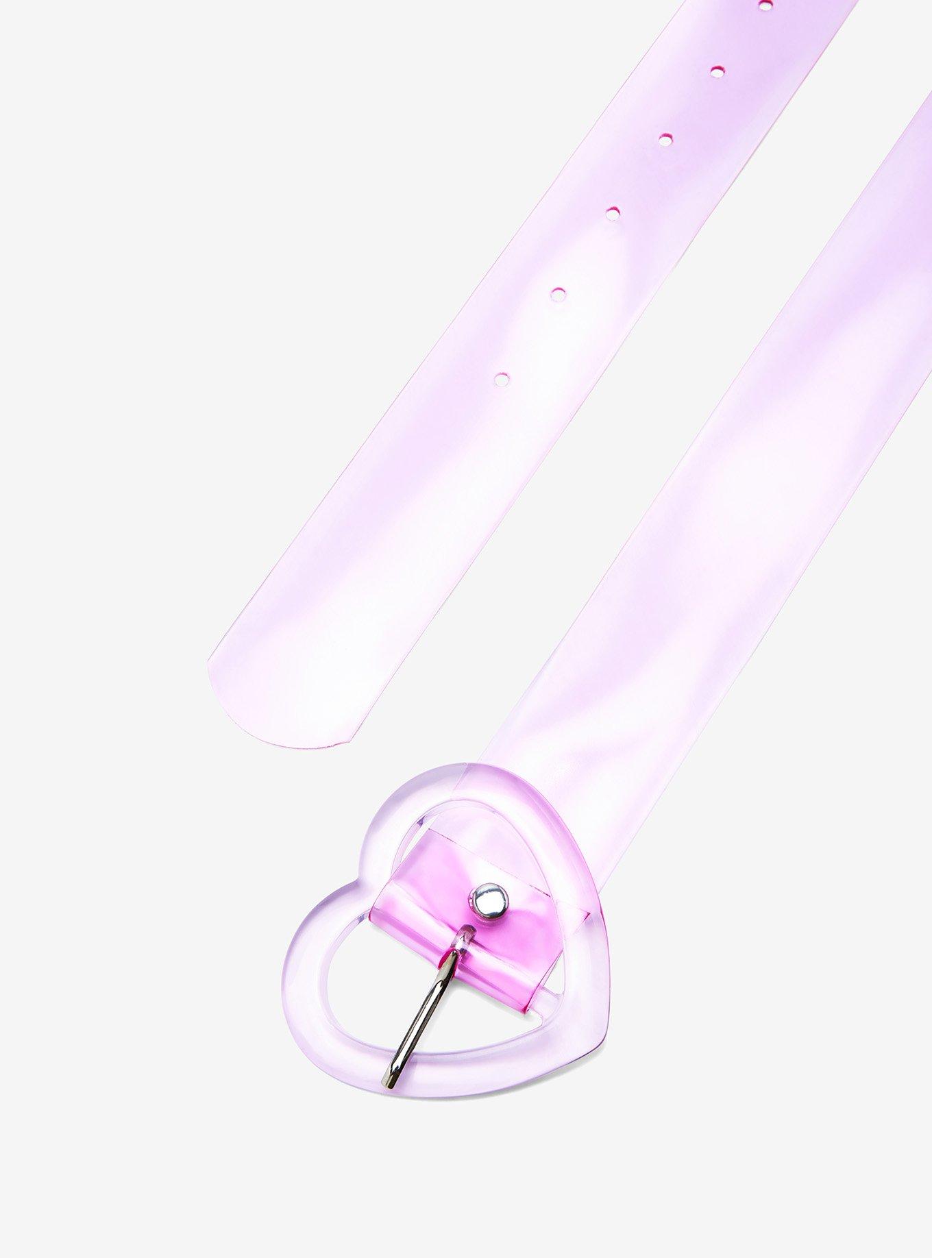 Pink Heart Translucent Belt, PINK, alternate