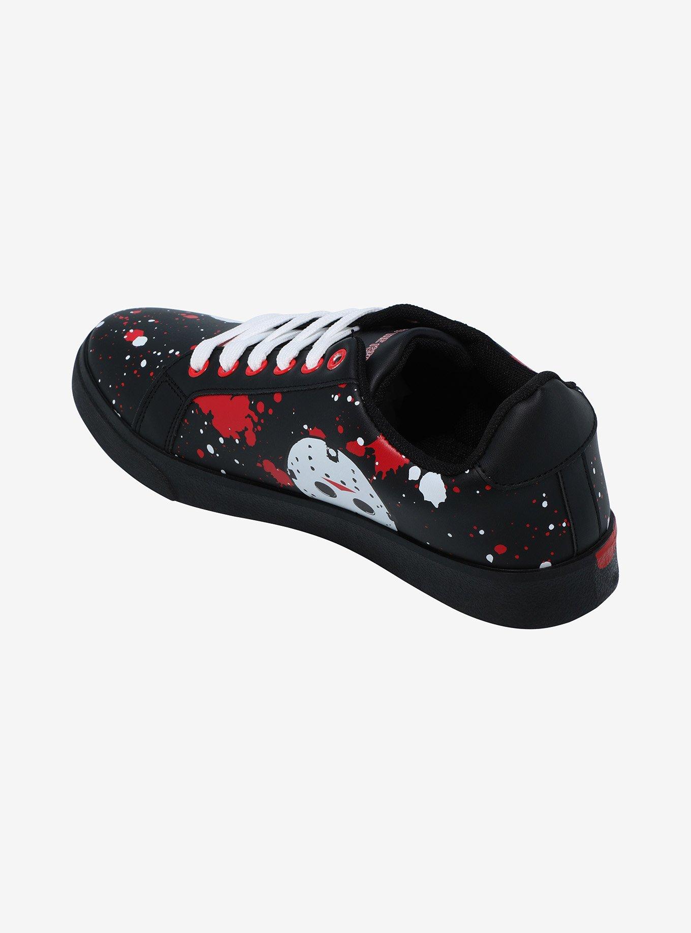 Friday The 13th Mask Splatter Low Top Sneakers, MULTI, alternate