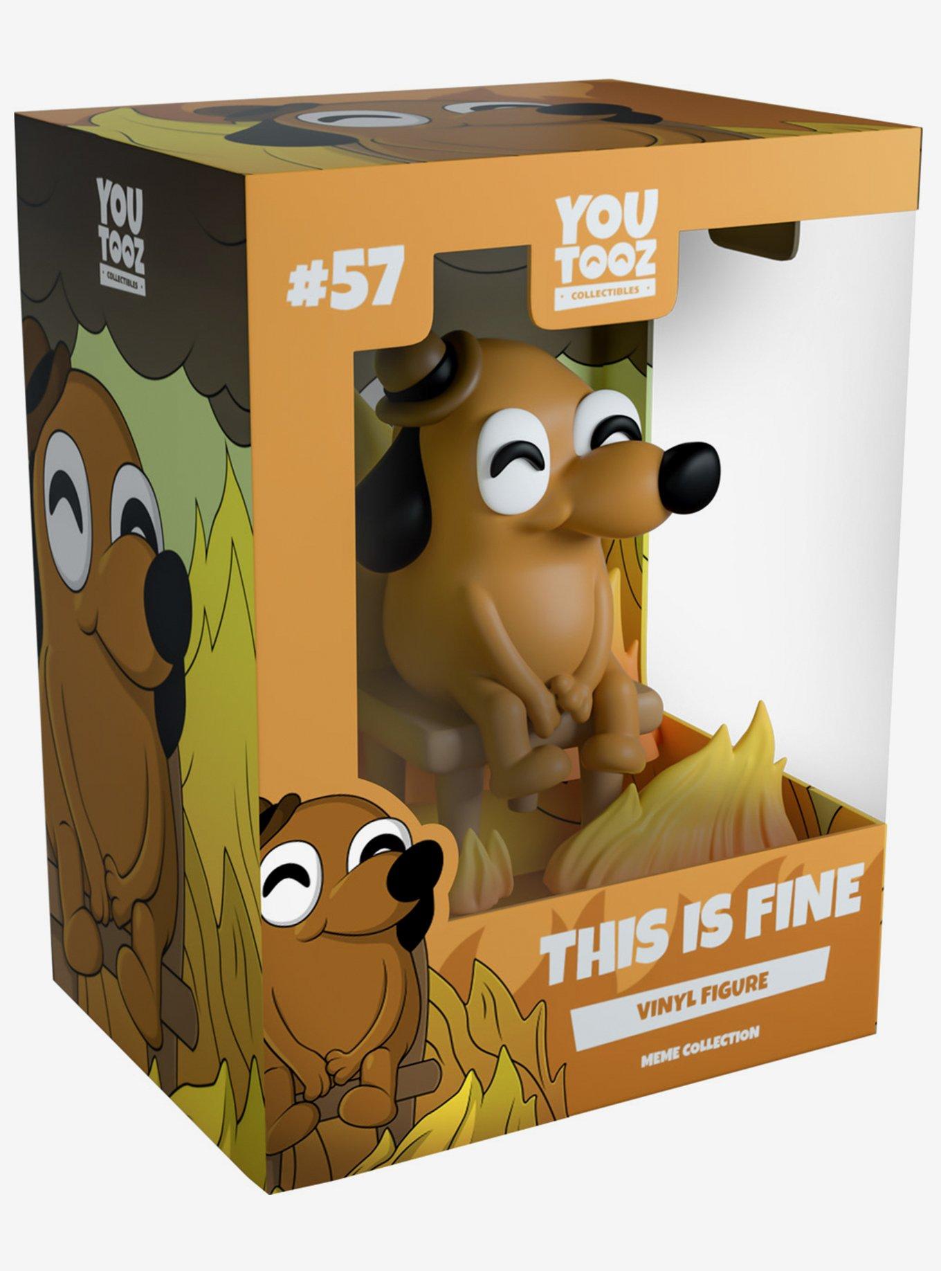 Youtooz This Is Fine Dog Meme Vinyl Figure, , alternate