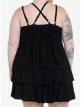 Cosmic Aura Strappy Tie-Front Lace Girls Cami Plus Size, BLACK, alternate