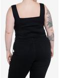 Social Collision Black Hook-And-Eye Corset Girls Tank Top Plus Size, BLACK, alternate