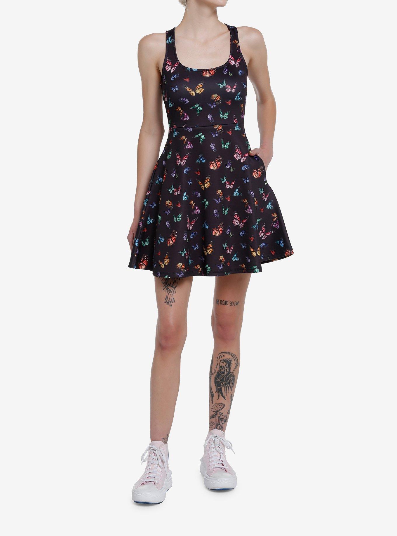 Thorn & Fable Rainbow Butterfly Dress, BUTTERFLY BLAST, alternate