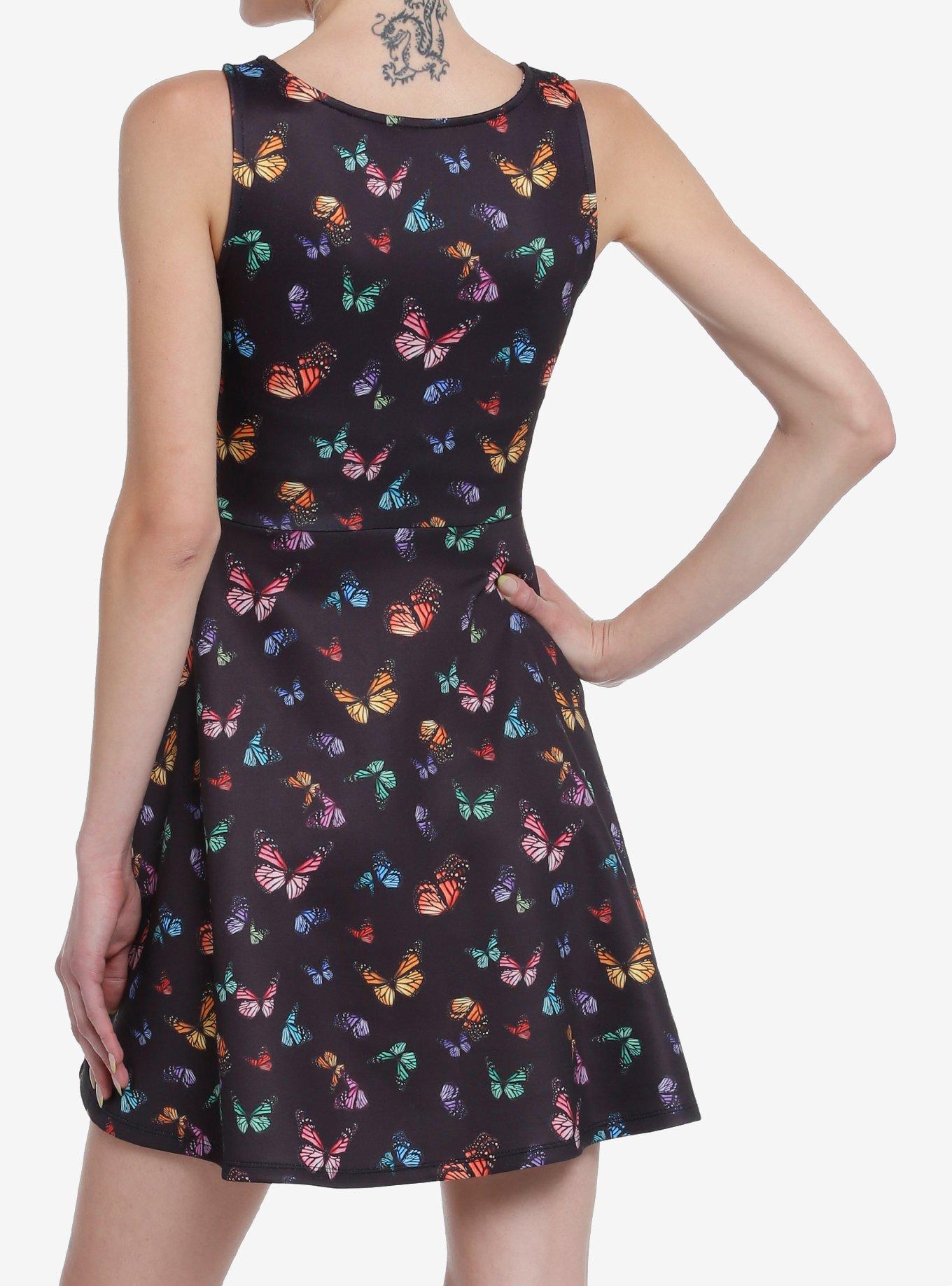 Thorn & Fable Rainbow Butterfly Dress, BUTTERFLY BLAST, alternate